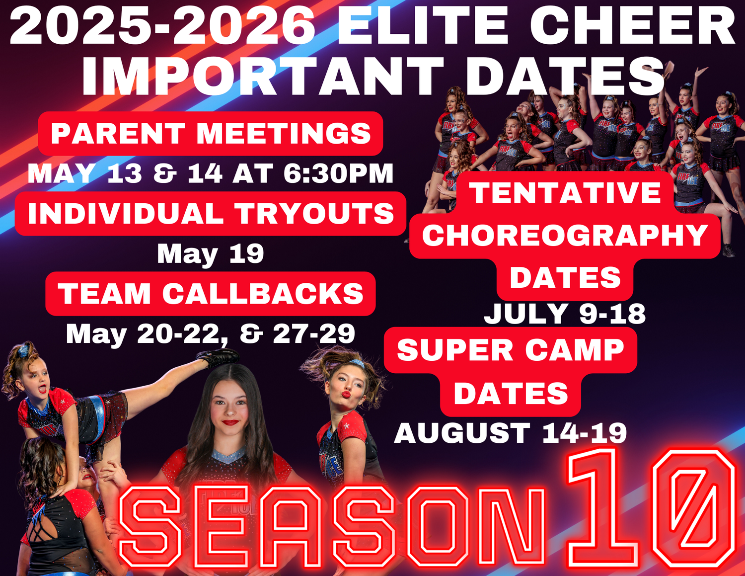 Cheer Teams — Fire and Ice Mars