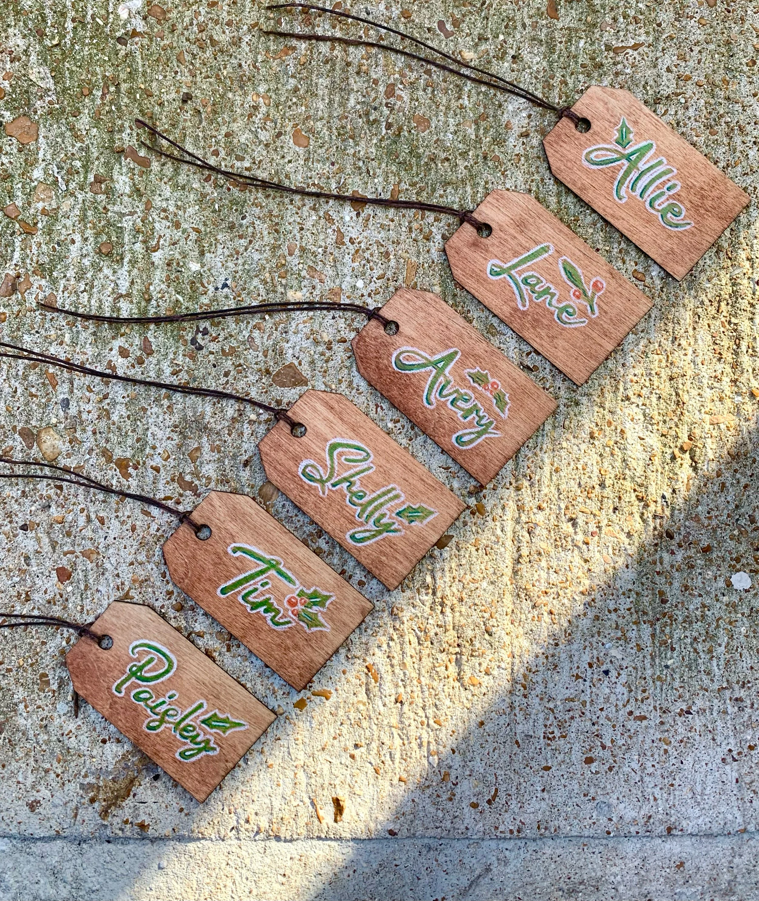 wood veneer tags