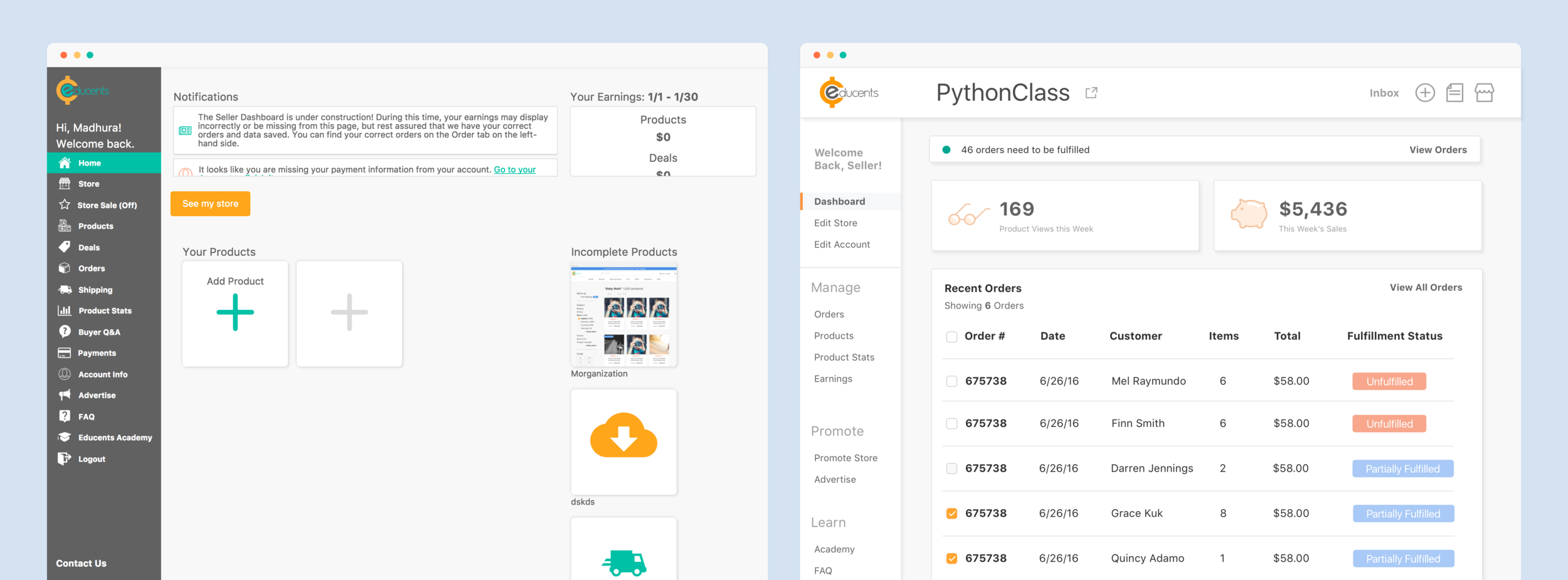 Dashboard Before & After