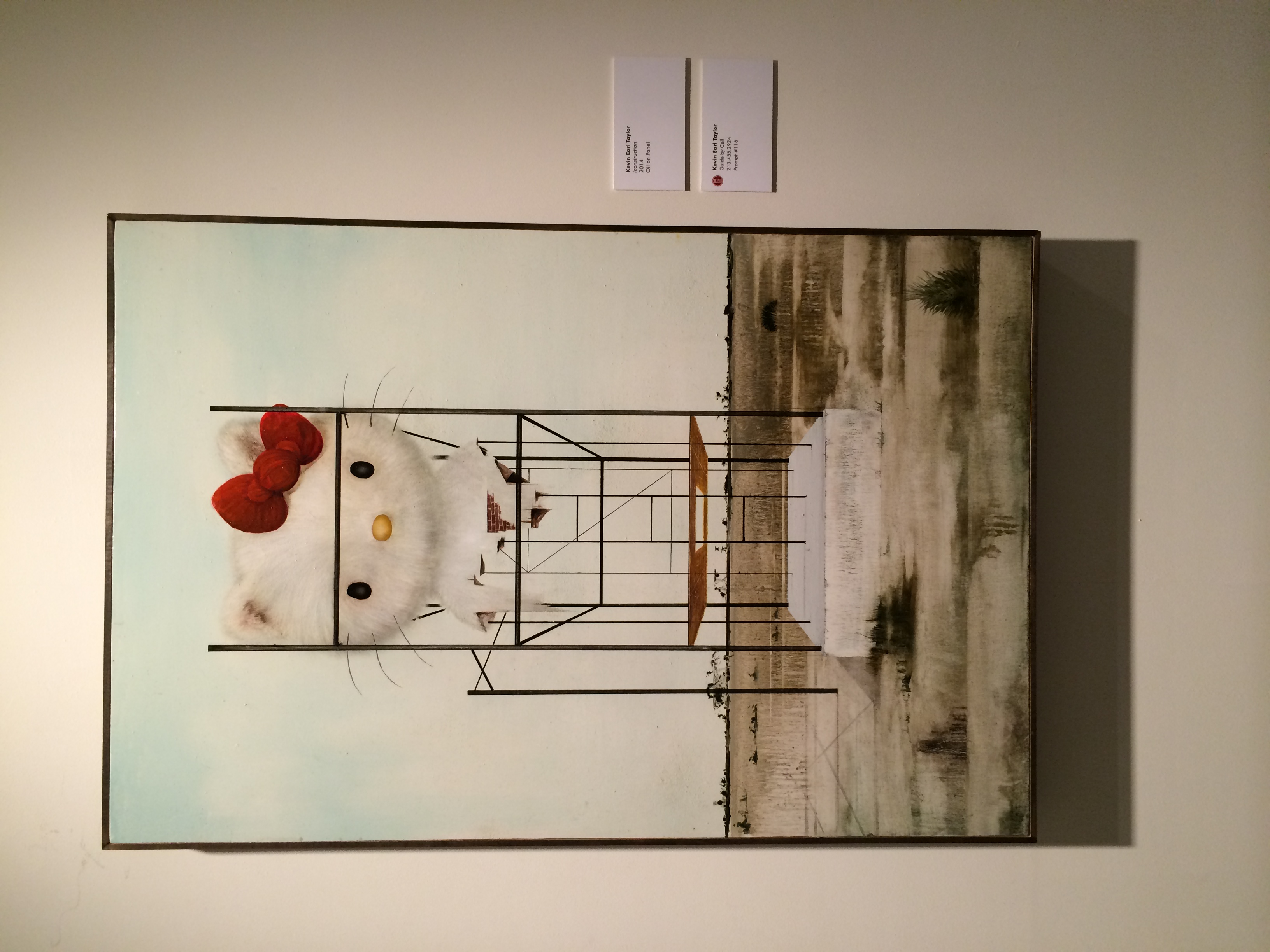My piece for the show, "Iconstruction", oil on panel, 24" x 36", 2014 (photo courtesy of Bill Mcright)