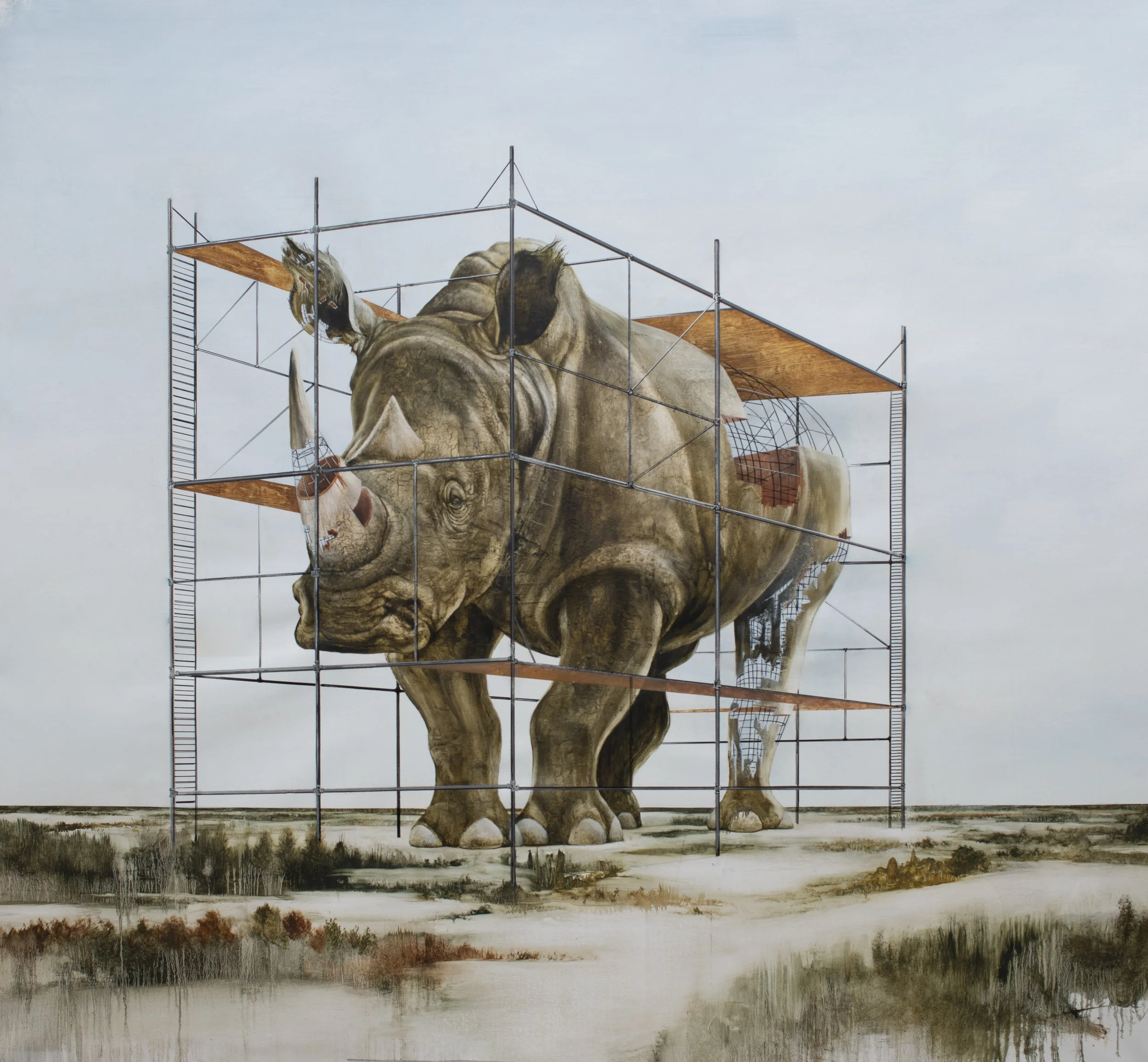    "The Unresolved Structure"    61" x 57"  Oil on canvas  2023 