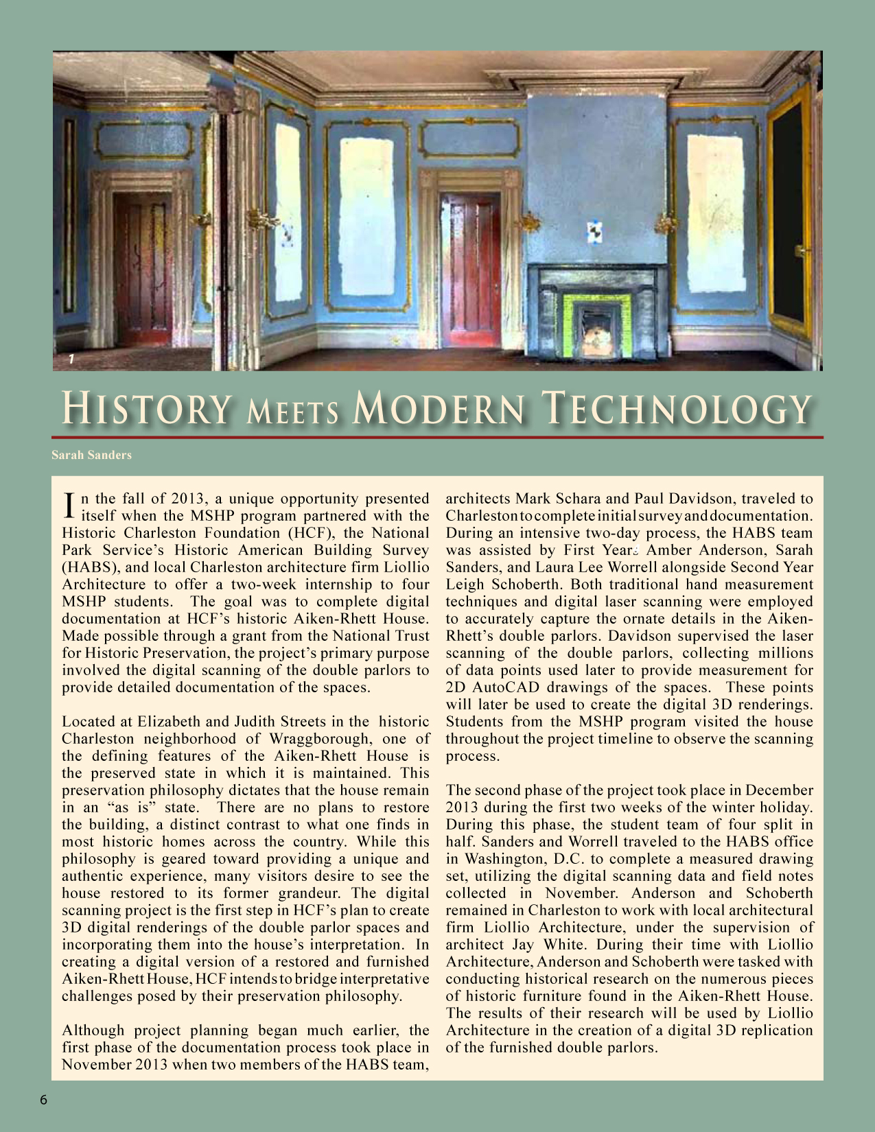 page taken from 292 Preservation Brief , Clemson University/College of Charleston Graduate program in Historic Preservation, Volume 5, Spring 2014, page 8