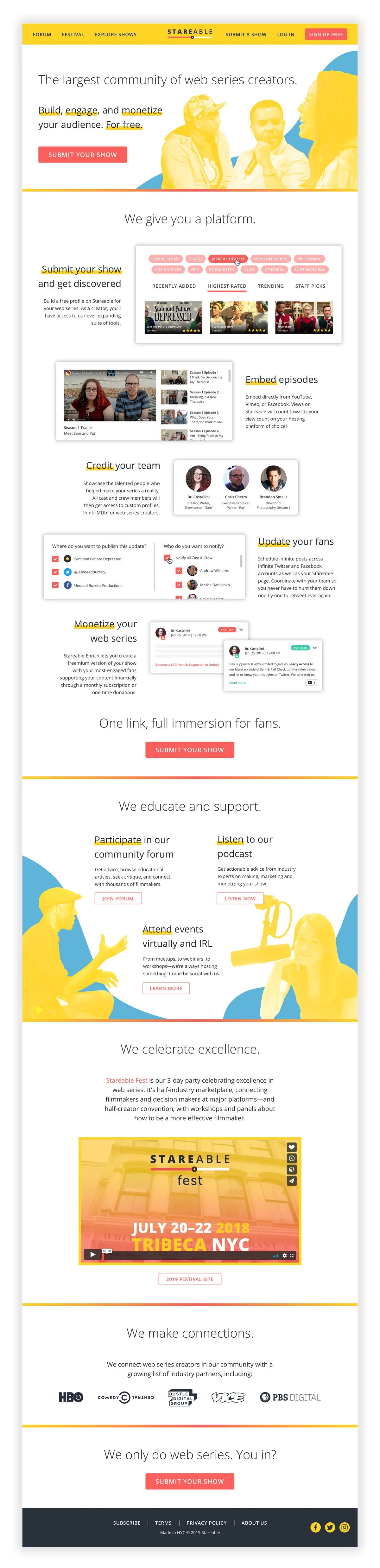 New landing page for Stareable.com