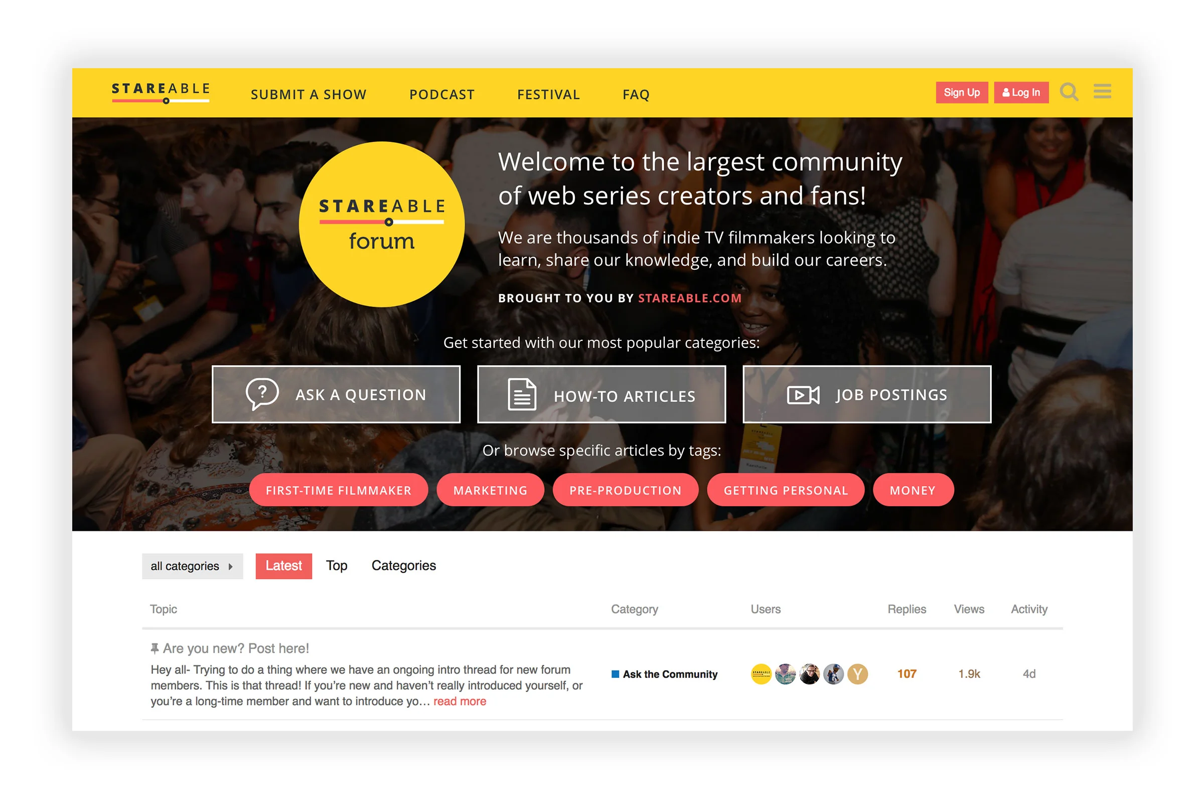New Community Forum header