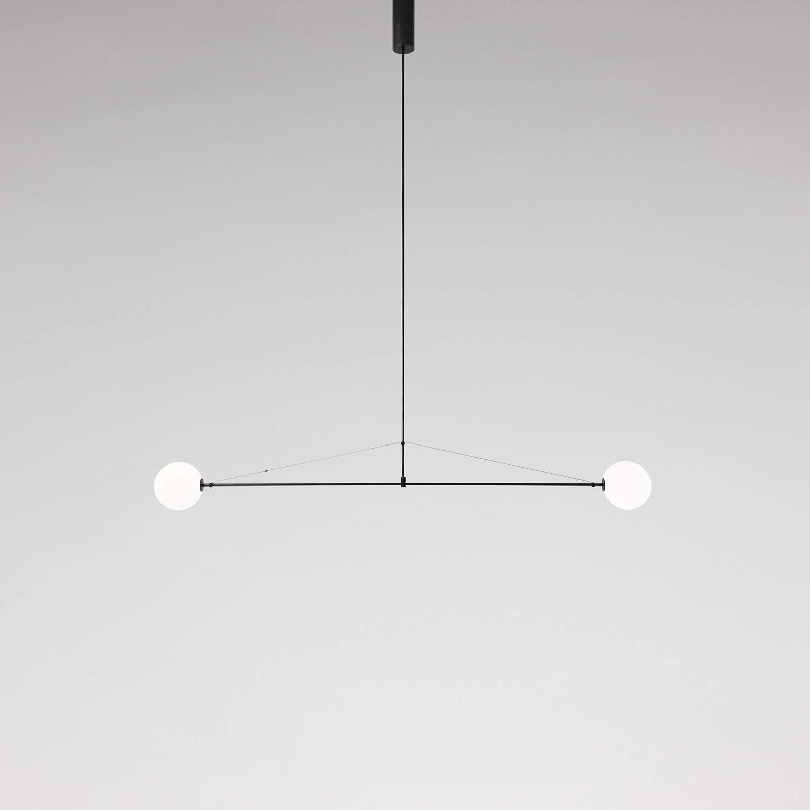 modern mobile pendant chandelier in brass by michael anastassiades