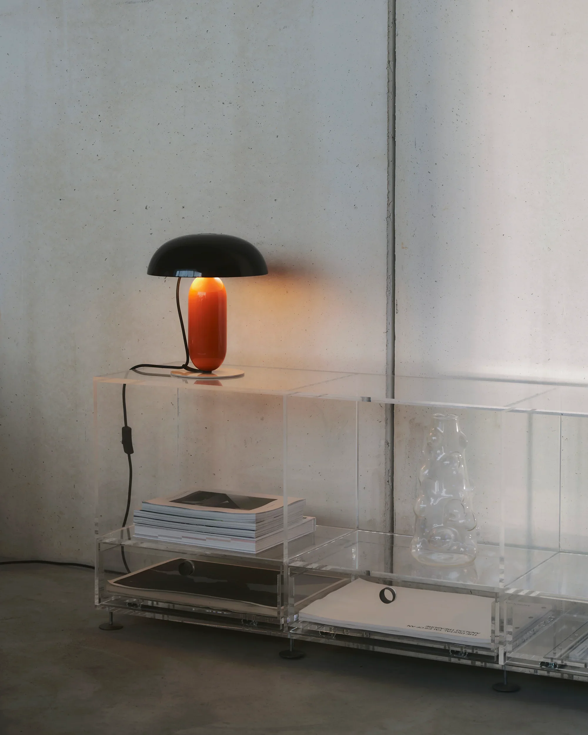 marset-lr-gambosa-s-black-orange-on-low-sideboard.webp