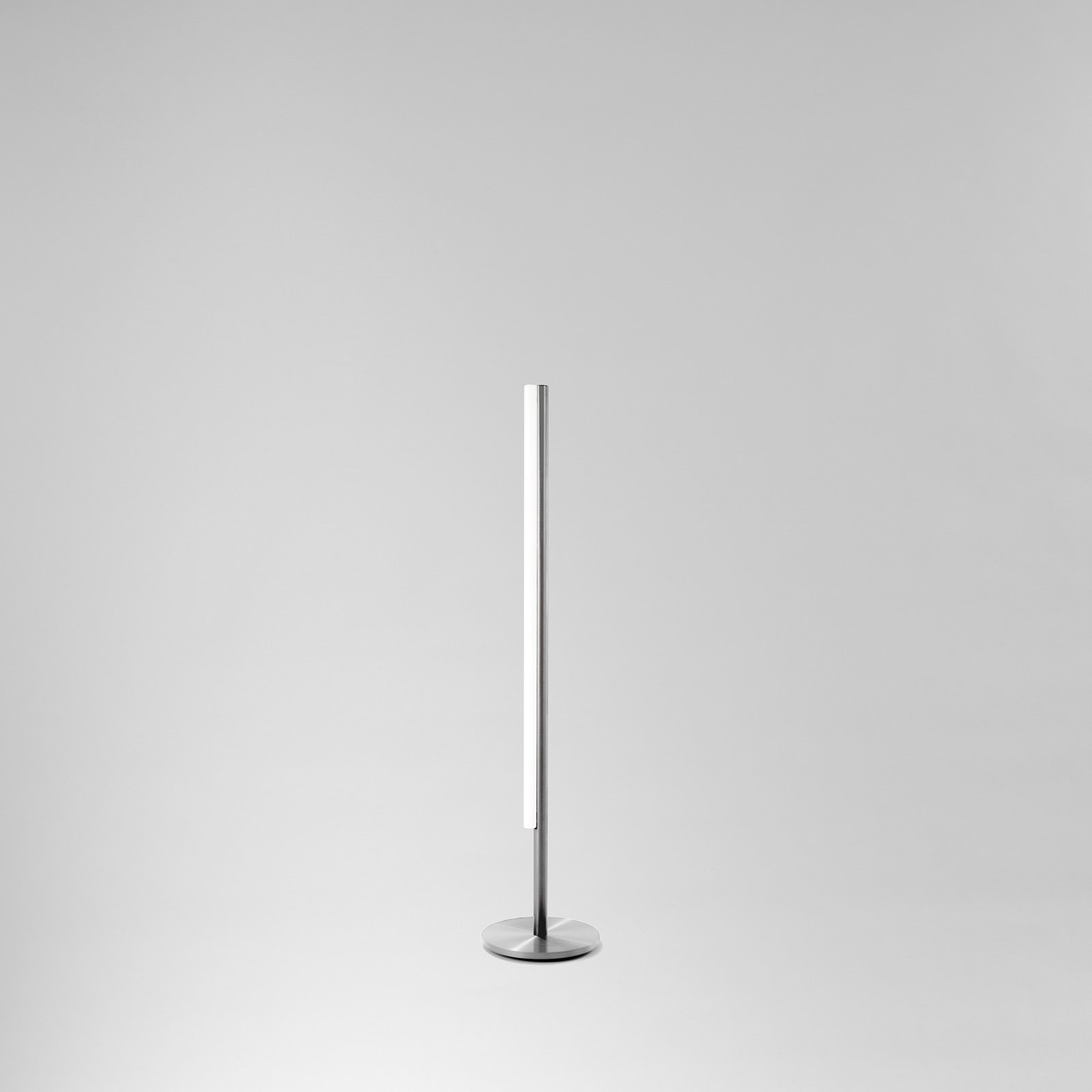 aluminum metal minimal modern tube floor lamp by Michael Anastassiades