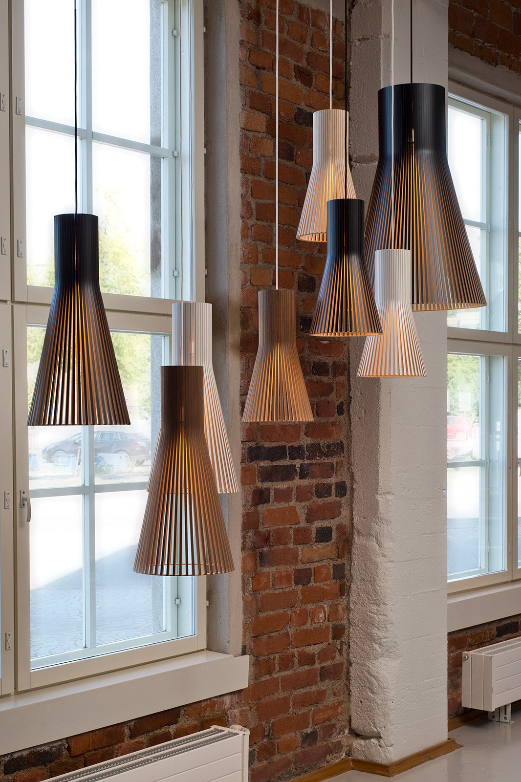 Secto wood pendants