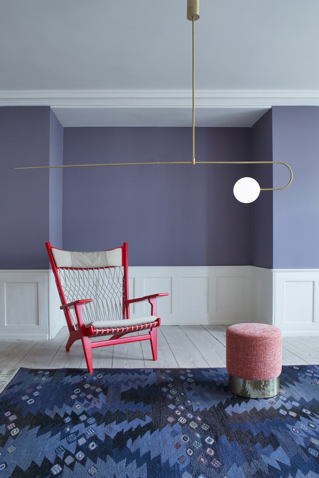 modern mobile chandelier pendant in brass by michael anastassiades