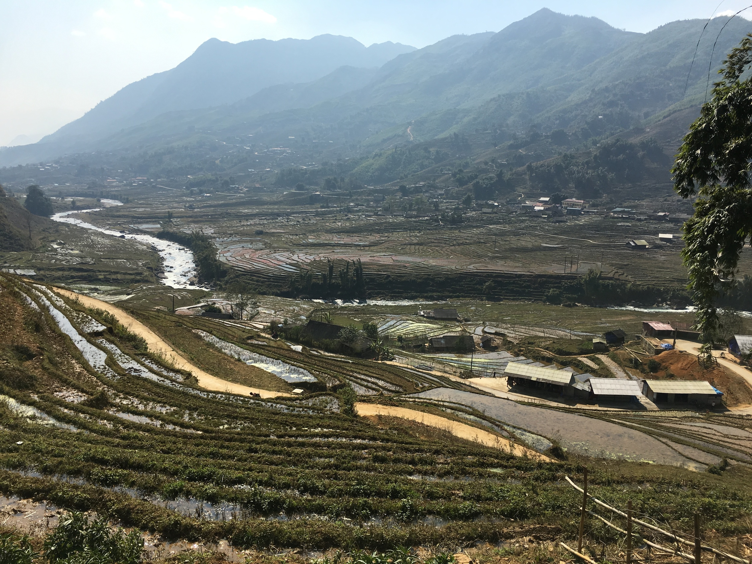  Muddy rice patties in the valley 