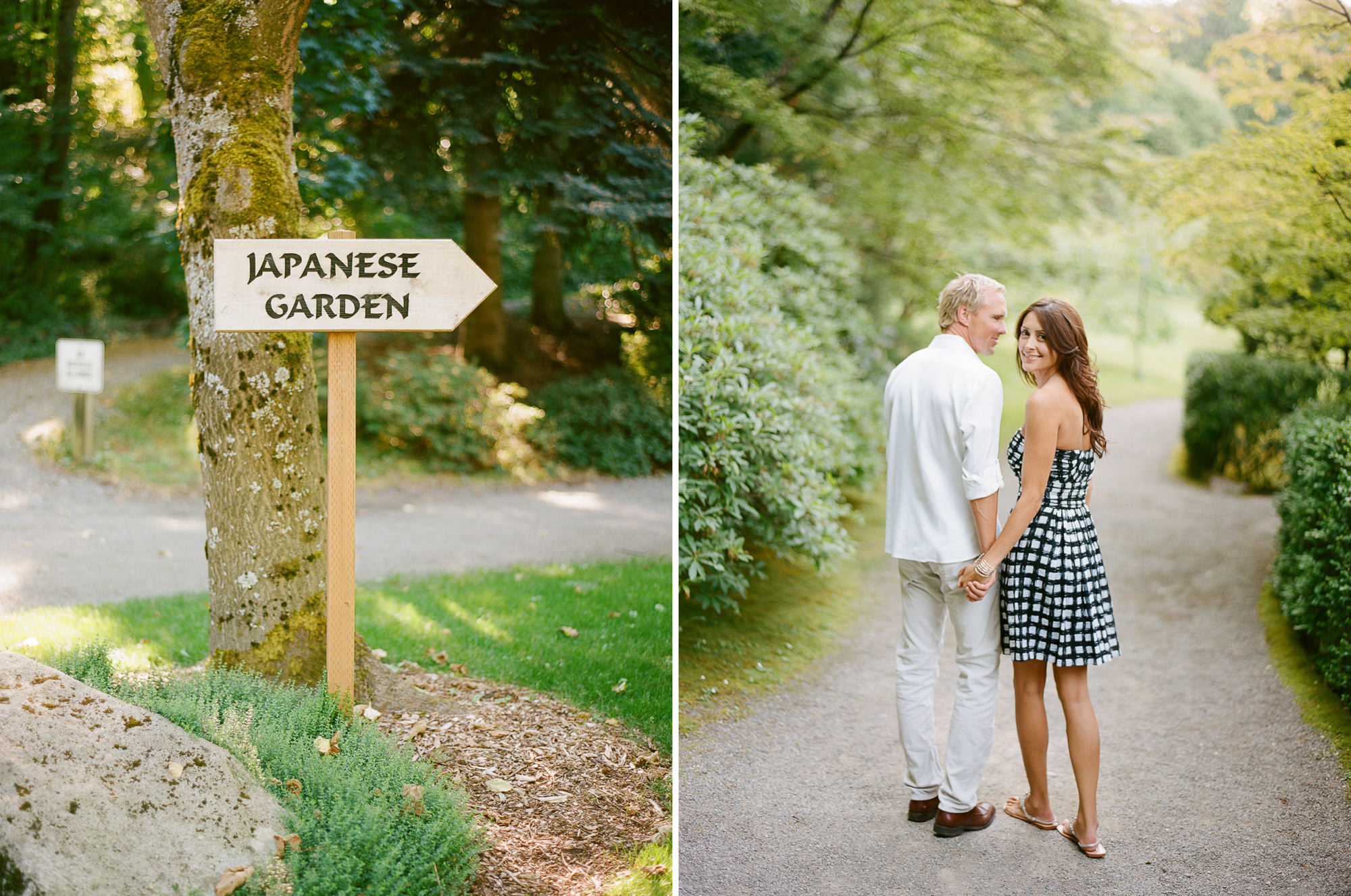 Japanese Botanical Gardens Engagement Session in Seattle, WA: Noree and Chris