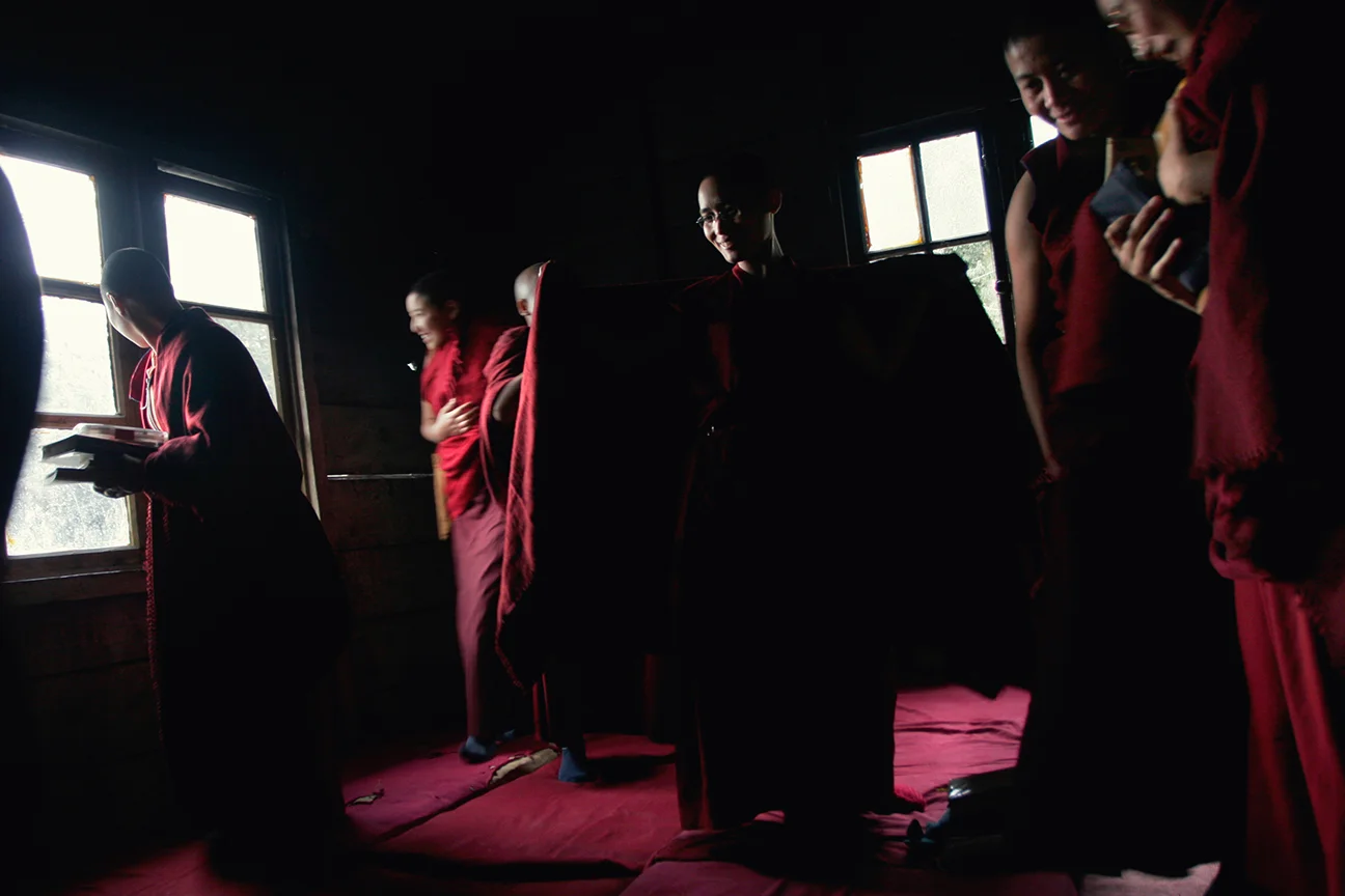  Dharamsala, India //  The Geden Choeling Buddhist nunnery in Dharamsala, India is one of the oldest nunneries in the exile Tibetan community. &nbsp;Nearly all of the roughly 150 living there were born and raised in Tibet, only to escape their occupi