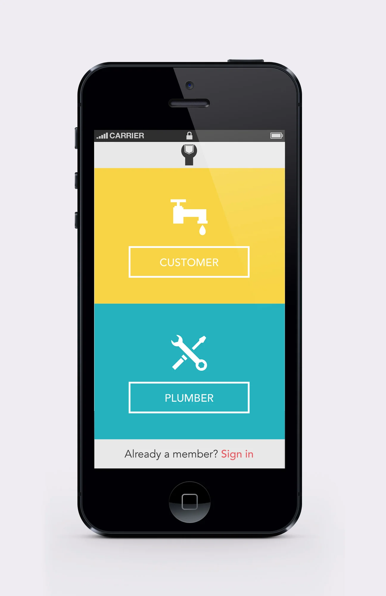 Pocket Plumber home screen