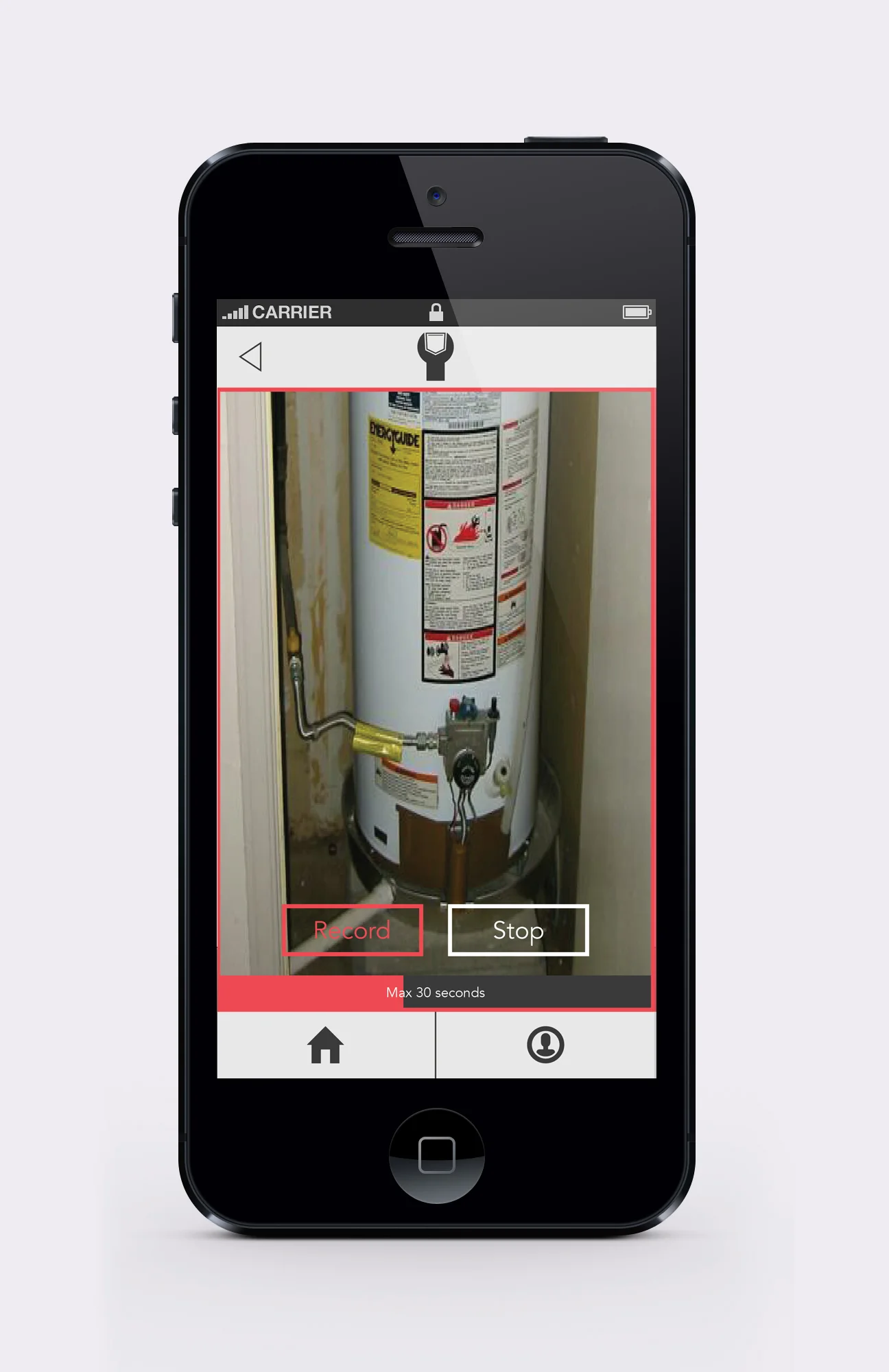 Pocket Plumber record emergency video screen