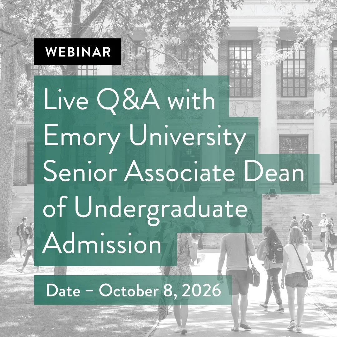 Live Q&amp;A with Emory University Senior Associate Dean of Undergraduate Admission