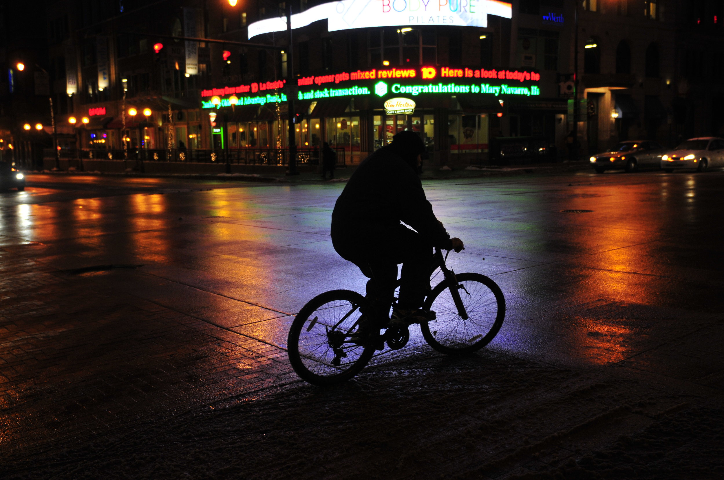 East Town Street, Downtown Columbus, Ohio. December 13, 2013.