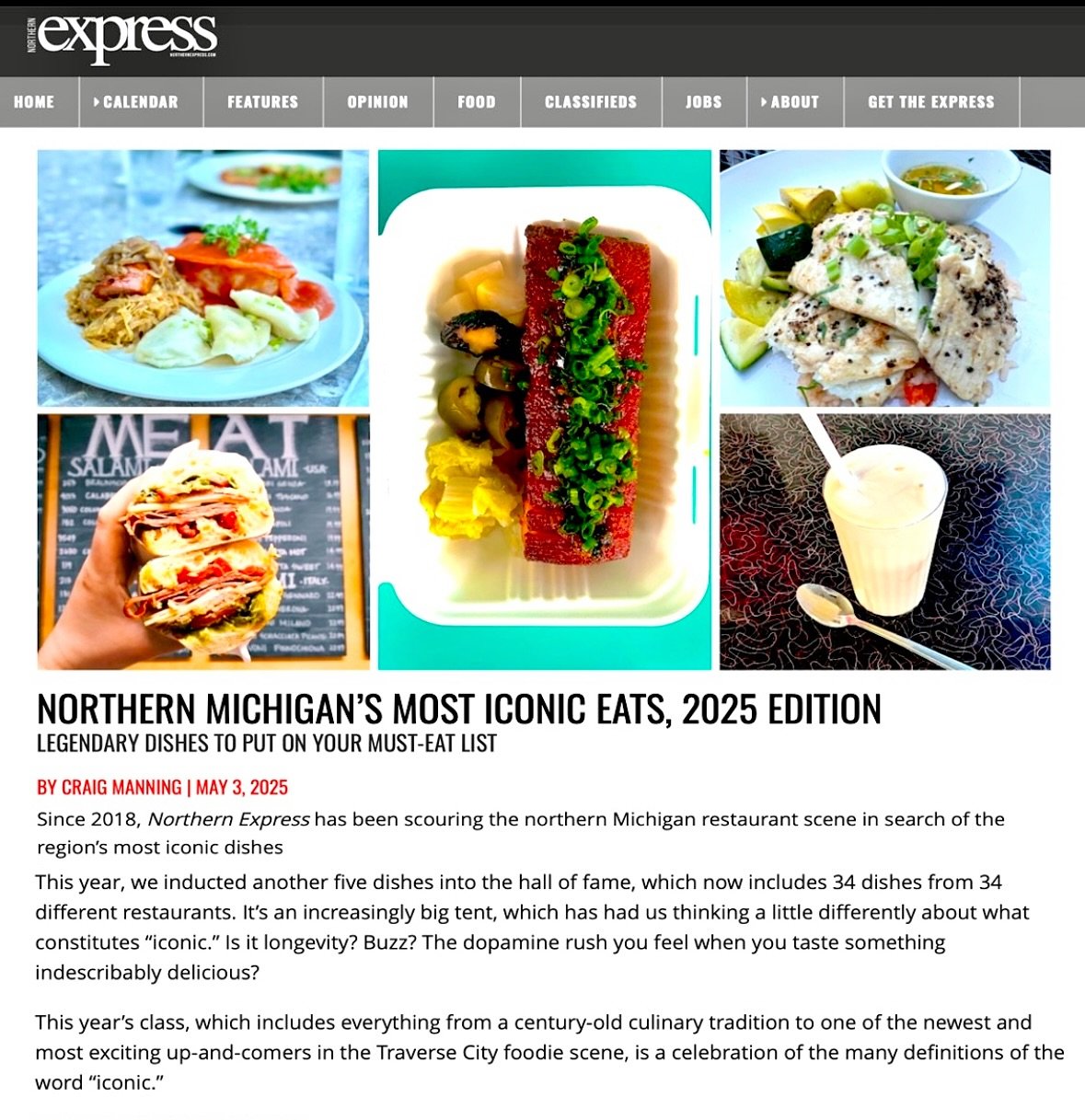 #NorthernExpress says the #LegsInn #TasteOfPoland is #Legendary 🍽️ Our 2025 season begins Friday5/23! #CrossVillage #M119 #TunnelOfTrees #HarborSprings #TipOfTheMitt #PureMichigan