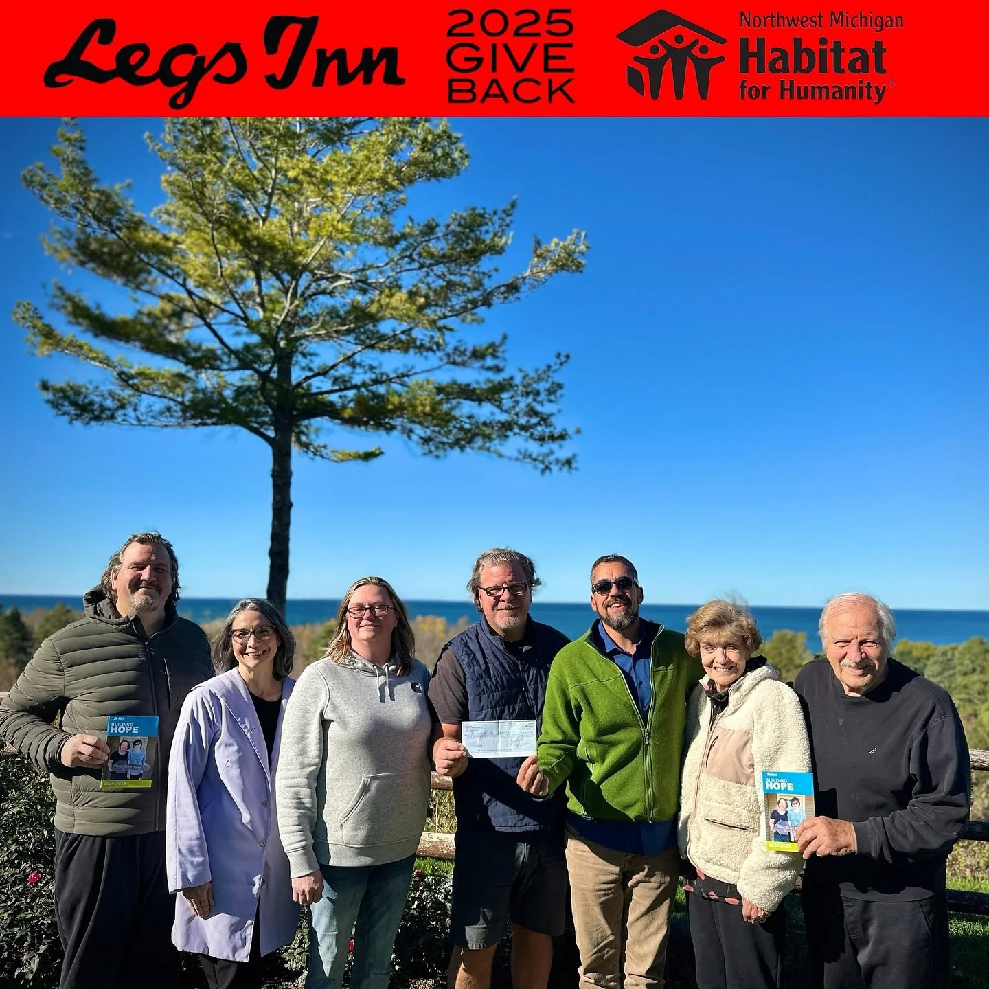 Northwest Michigan Habitat for Humanity @nwmi.habitatforhumanity: We&rsquo;re incredibly grateful to @legsinn for their amazing support! Through their recent 2025 Give Back fundraiser, they raised $2,802 for Habitat for Humanity by serving more than 