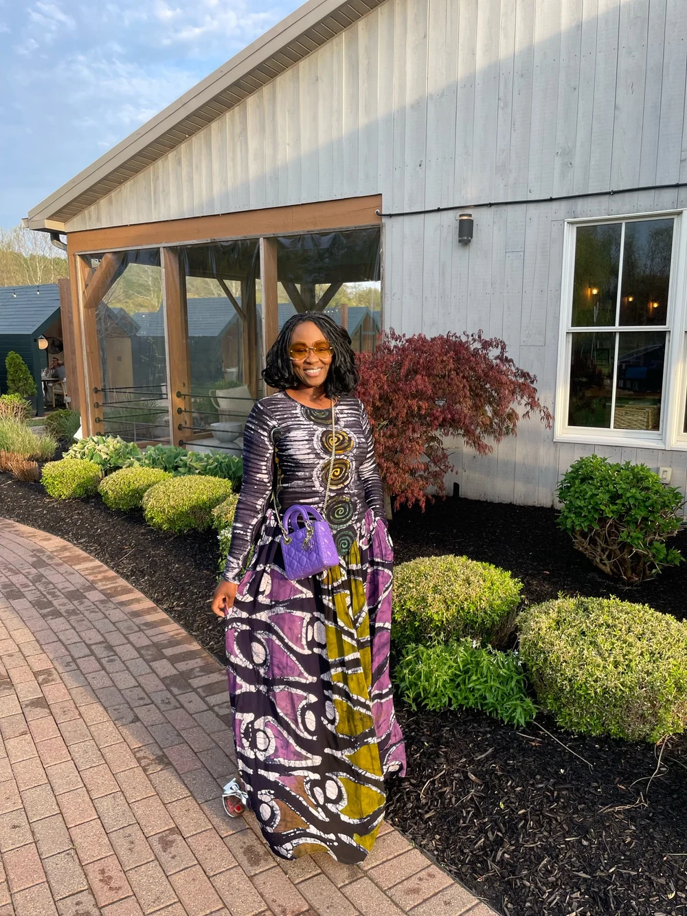 adire dresses for ladies Hanatu Adire long Dress  DESIGN FOR LOVE