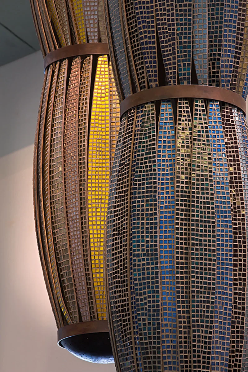 Day Light | Glass composite, concrete, steel. 15'h x 6'w x 6'd. Bellevue Art Museum; Bellevue, WA. View Installation Process hoto by Russell Johnson
