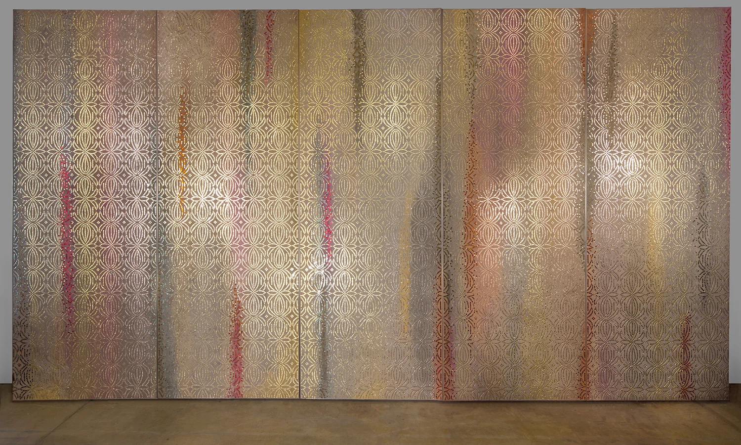Grace | San Francisco, CA. Glass, concrete, steel. 11'h x 20'w x 2"d. Private Commission. Photo by Russell Johnson