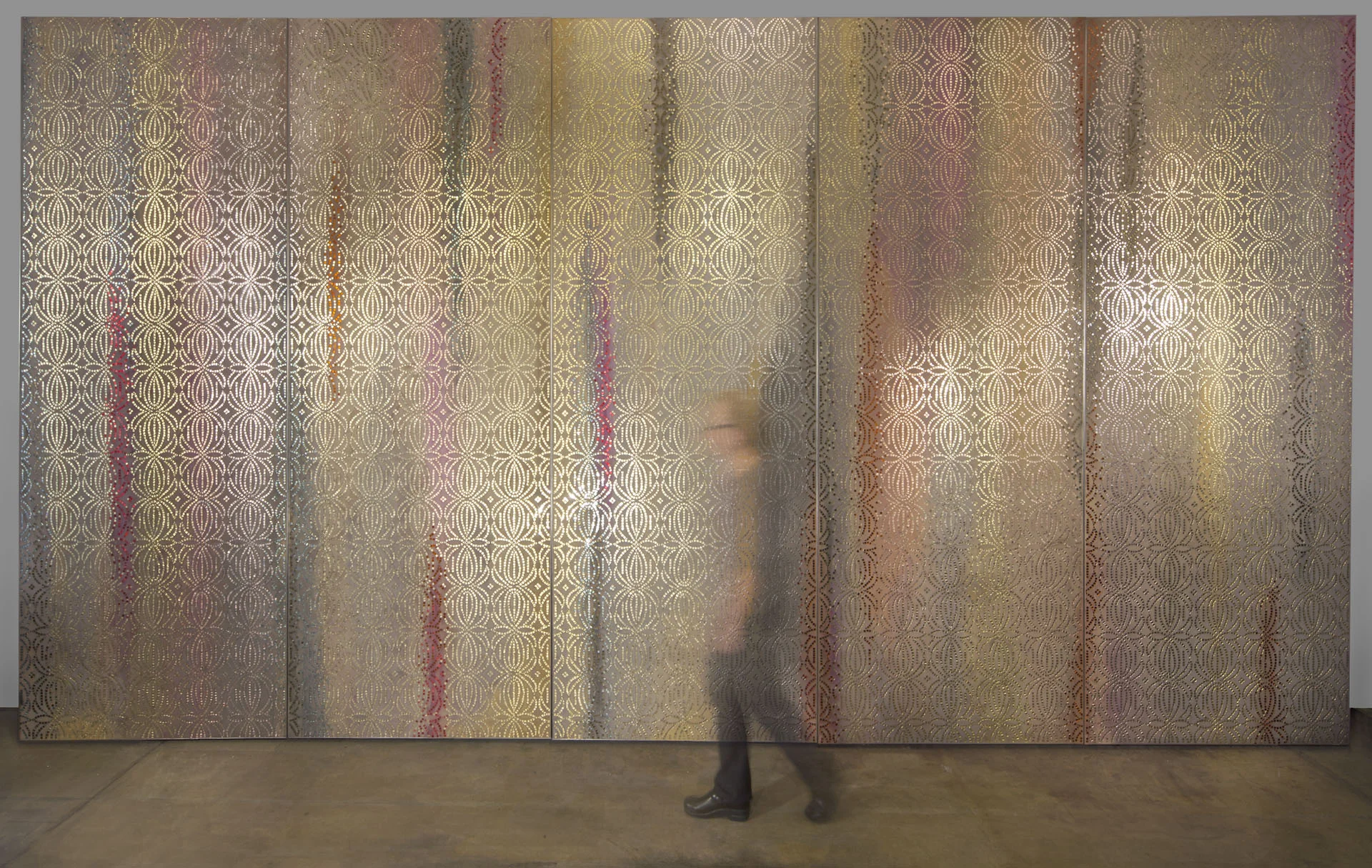 Grace | San Francisco, CA. Glass, concrete, steel. 11'h x 20'w x 2"d. Private Commission. Photo by Russell Johnson