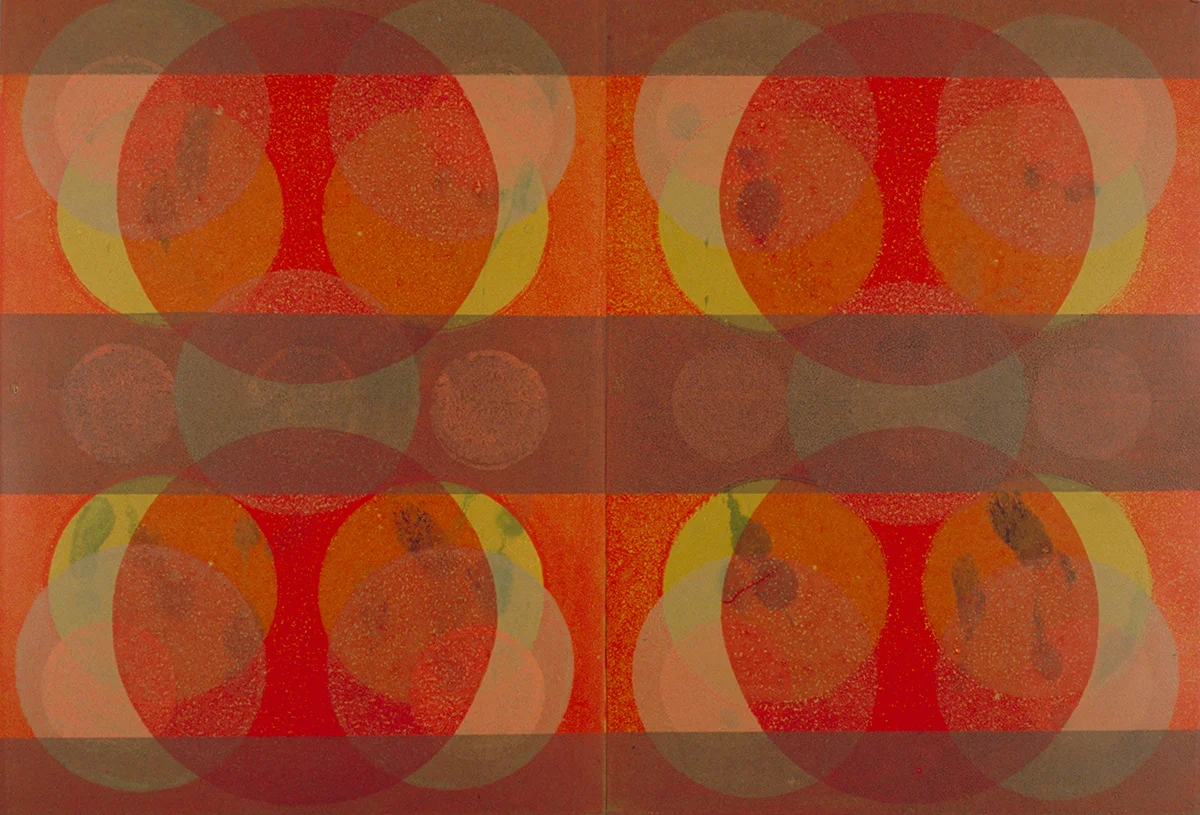 Four Red Corners | Ink on Paper (unmounted). 28"h x 41"w