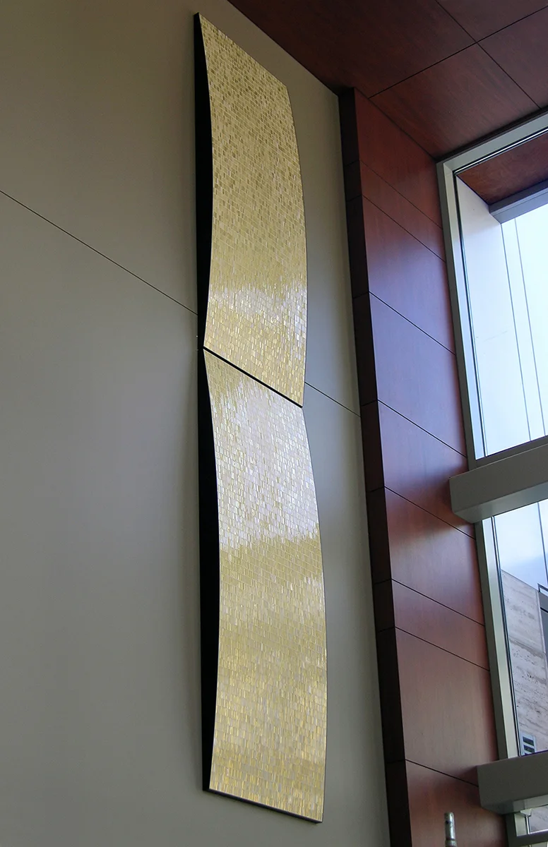 Sliver of Light, 2007. The Metropolitan; Portland, OR. Glass, concrete, steel. 16'h x 36"w x 5"d. Commissioned by Hoyt Street Properties