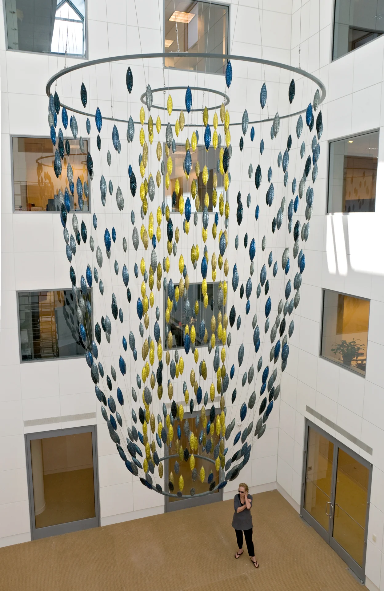 Morning, 2009 | Baker Botts, LLP Warner Building; Washington, DC. Glass, composite, concrete, steel. 18'h x 12'w x 12'd. Commissioned by Baker Botts, LLP. View Installation Process
