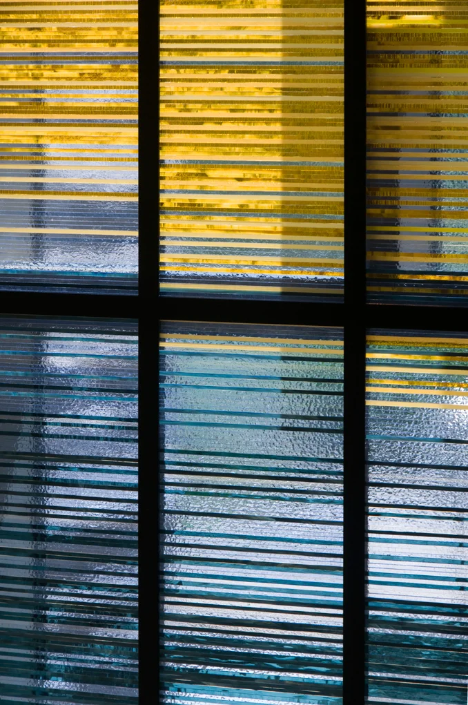 Time, 2011 | Swedish Medical Center (meditation room); Issaquah, WA. Glass, steel. 12'h x 4'w x 1.5"d. Commissioned by Swedish Medical Center Photo by Lisa Jacoby