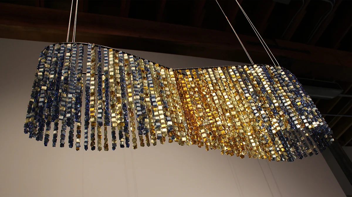 Mobius Light | Glass, steel. 12.5"h x 37"w x 5.75"d hoto by Keara Burton