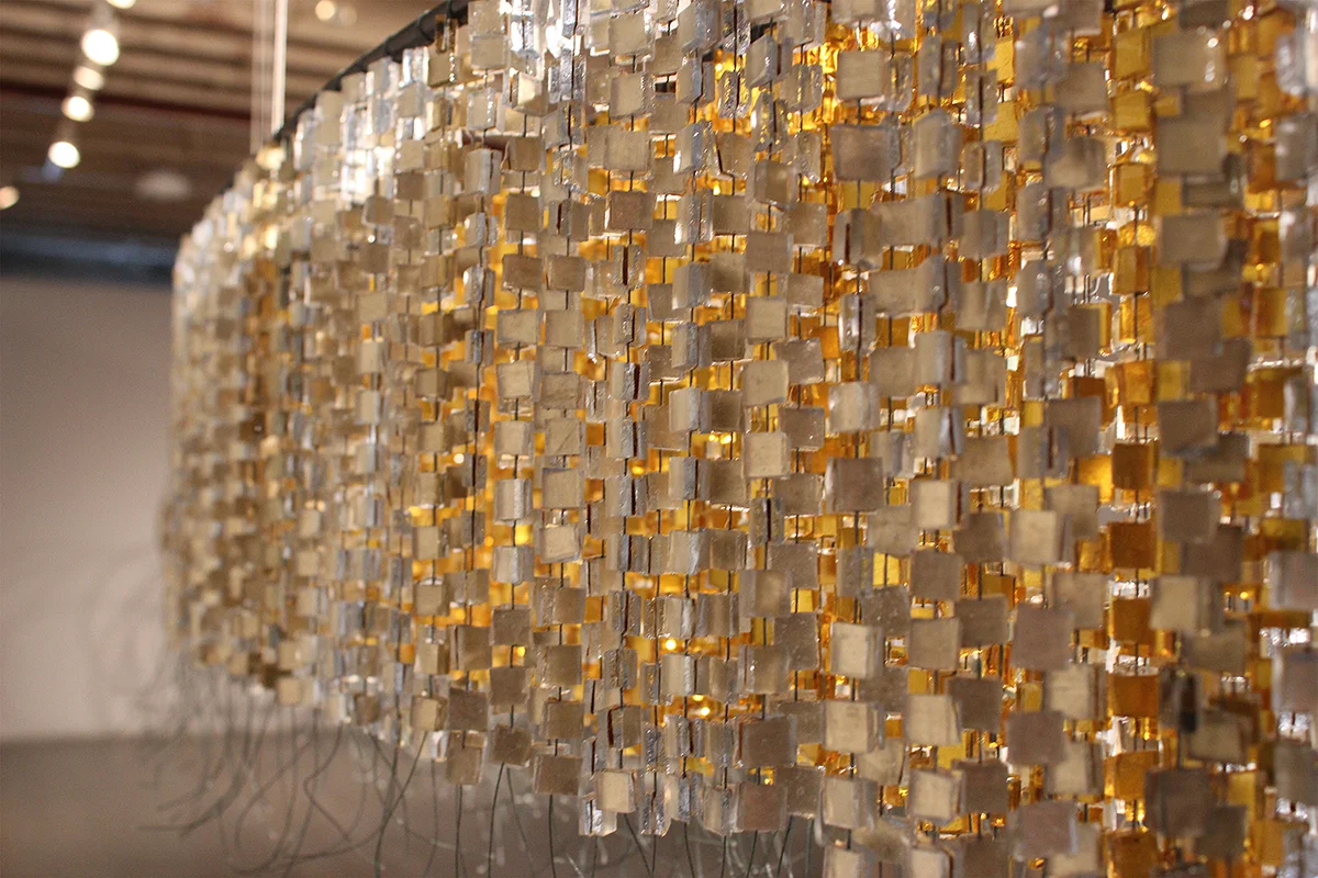 Desert | Glass, steel. 9"h x 41"w x 8.75"d hoto by Keara Burton