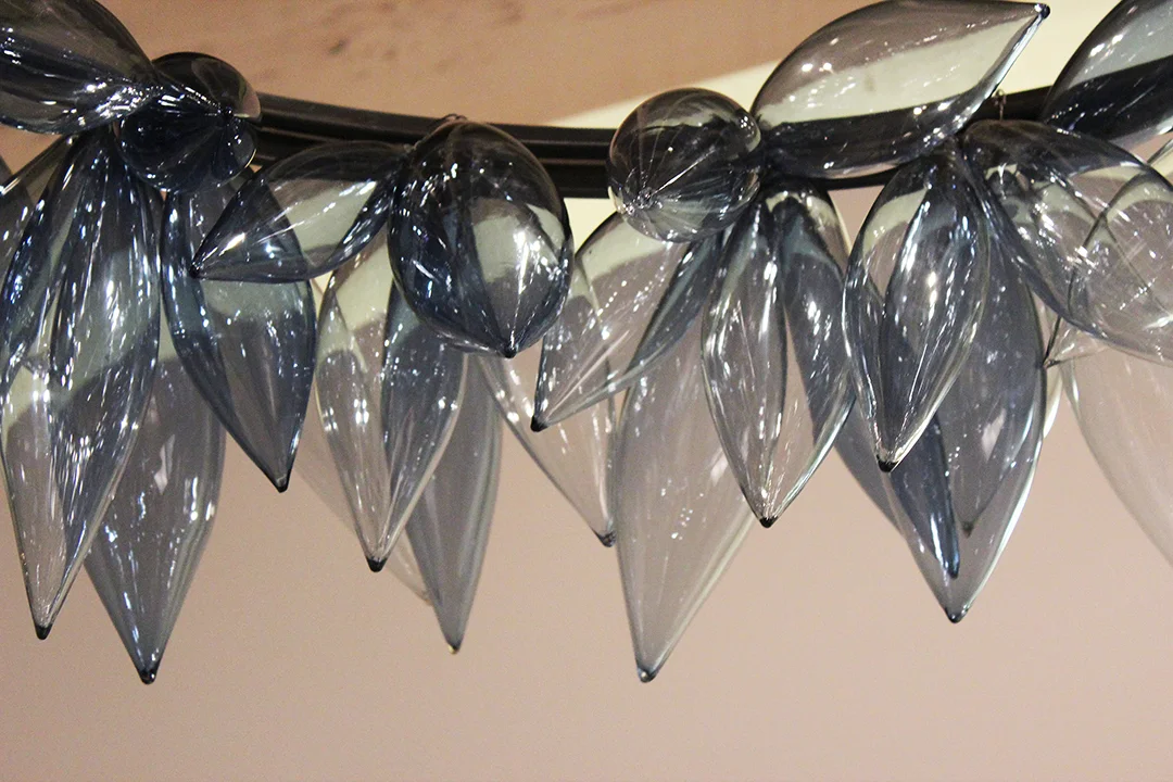 Smoke | Glass, steel. 12"h x 66"w x 66"d hoto by Keara Burton