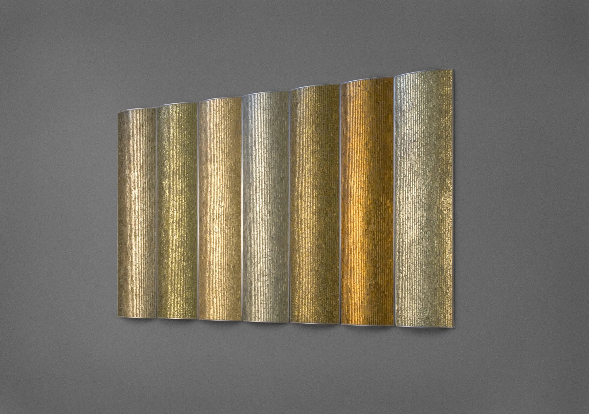 Autumn | Glass, steel. 36"h x 66.25"w x 1.5"d hoto by Lisa Jacoby