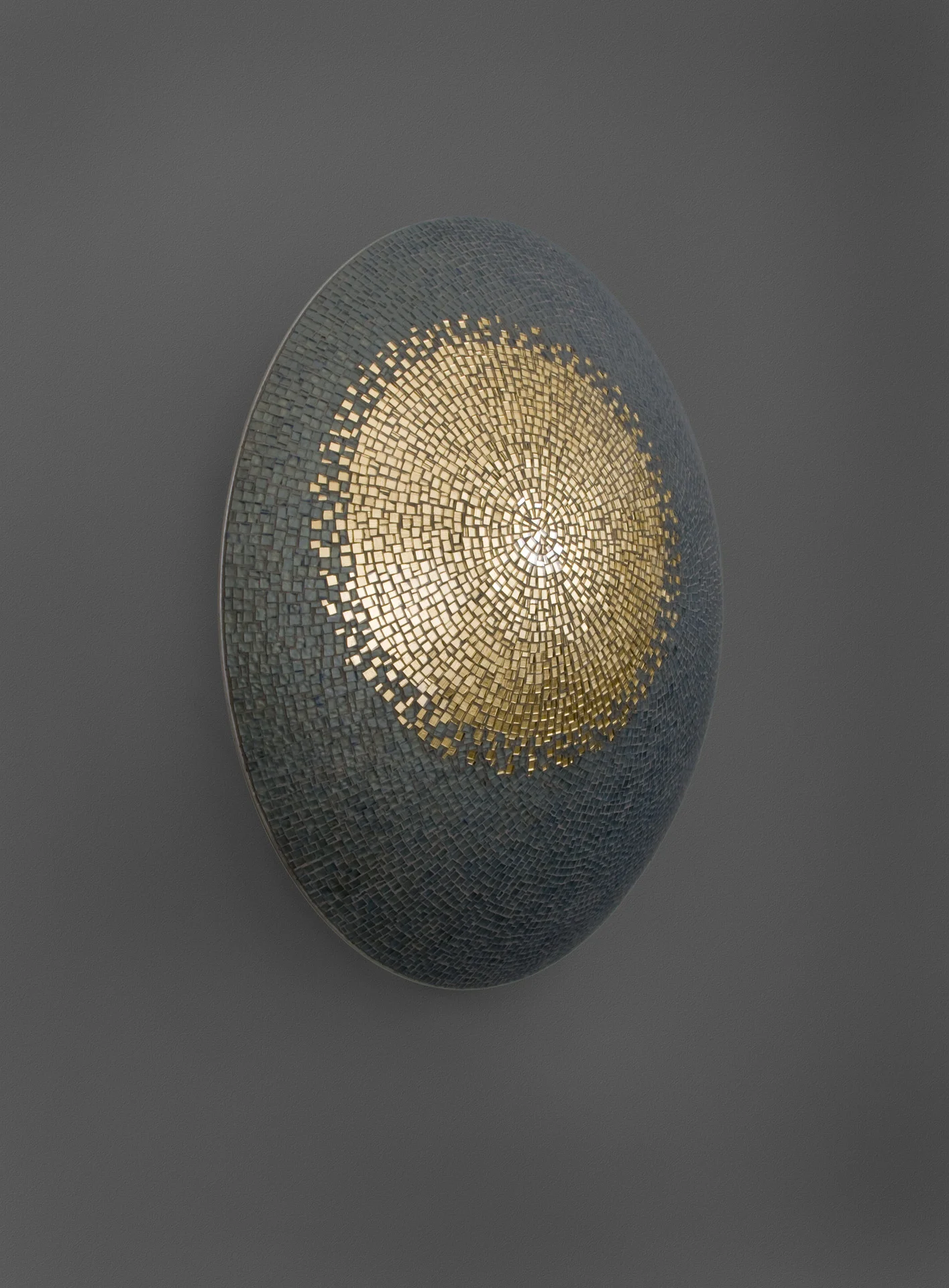 Oculus #1 | Glass, steel. 30.5"h x 30.5"w x 6"d hoto by Lisa Jacoby