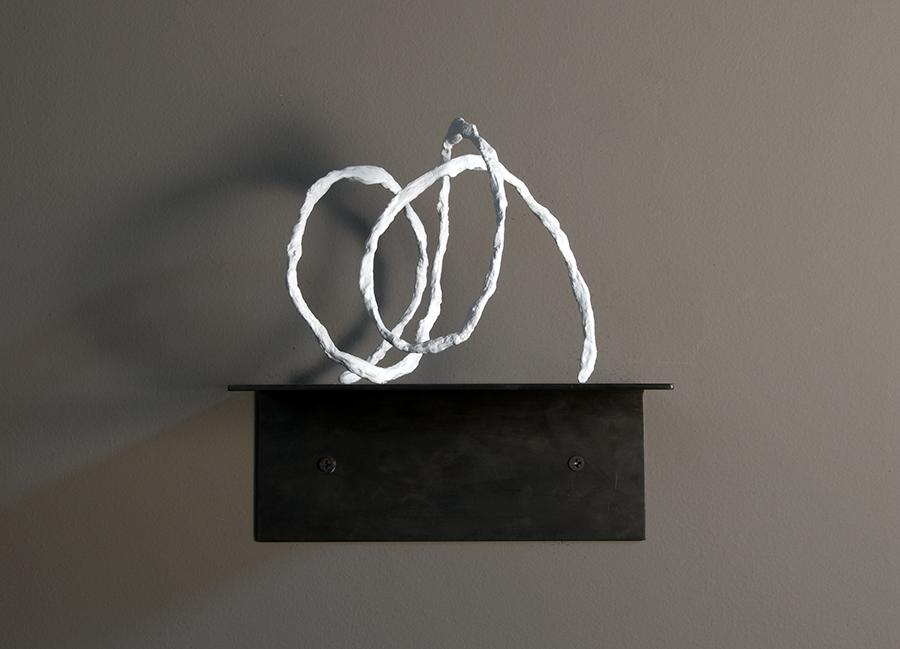 White Drawing #1, 2011 | Cast bronze, acrylic. 9"h x 8.5"w x 7.5"d Photo by Lisa Jacoby