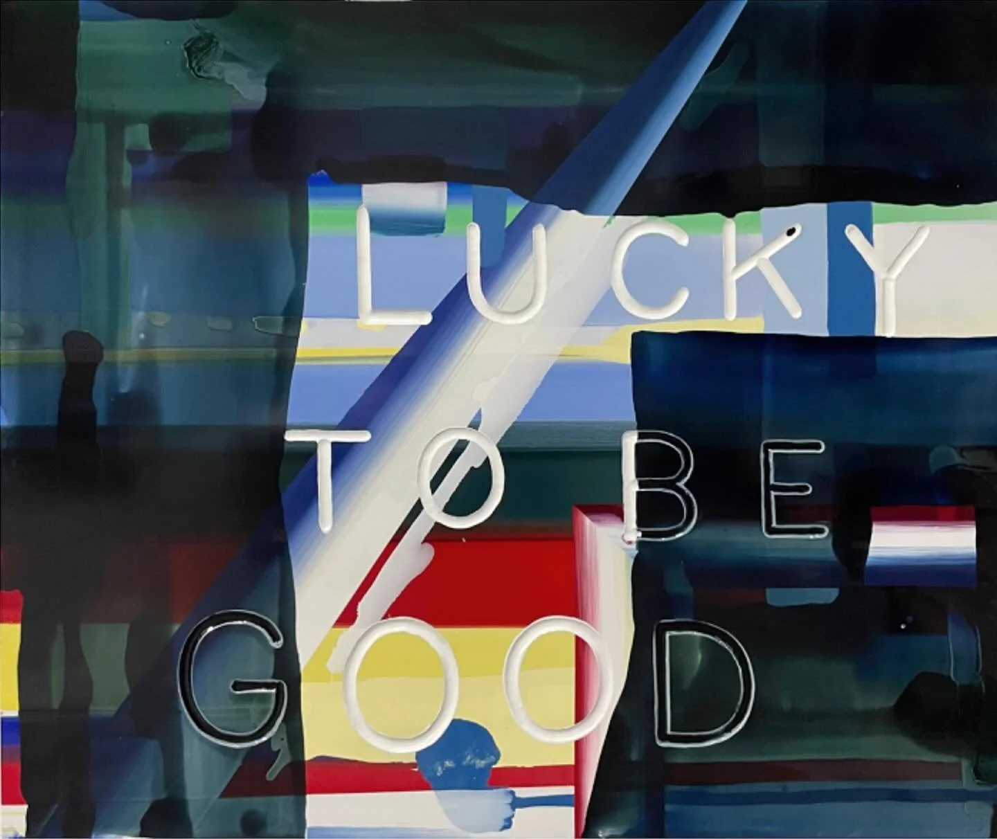 Day two of Art Toronto is about to start! Come by our booth to see works by our board members, including this work by Graham Gillmore &ldquo;Lucky to be good&rdquo;, 2024, Oil and enamel on panel 

All works in our booth this year are generously dona