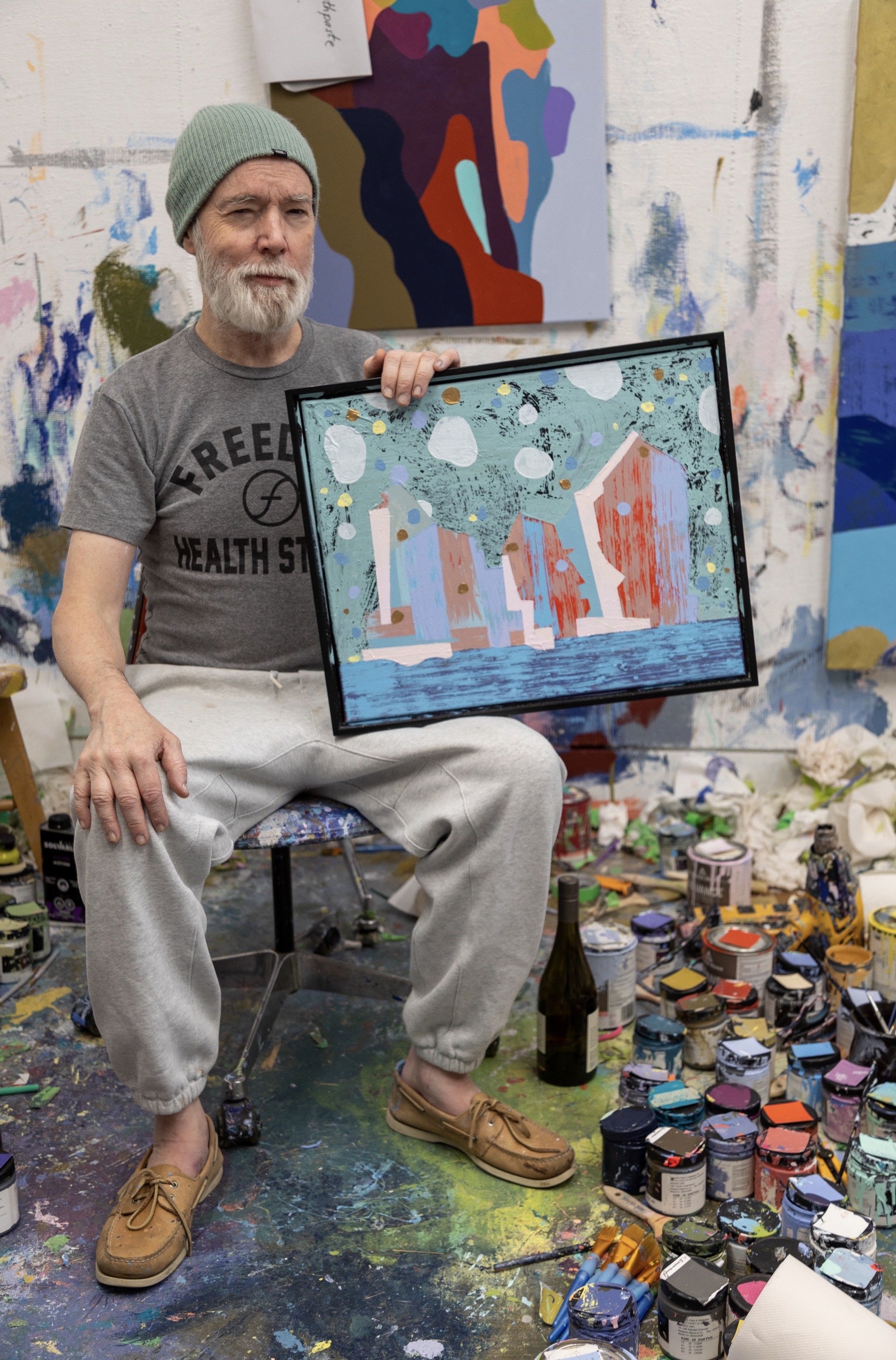 Douglas Coupland in his studio.