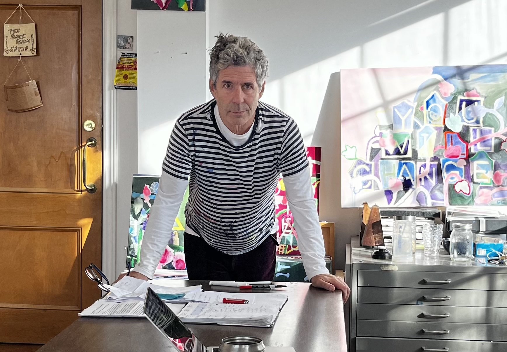 Graham Gillmore in his studio.