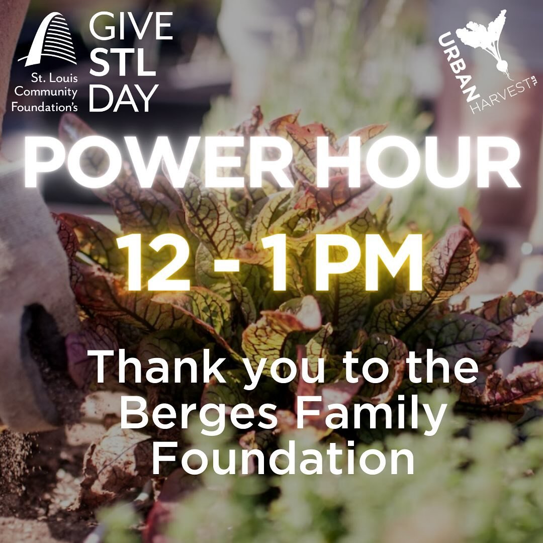 Its Power Hour! Your gift  is amplified by the Berges Family Foundation.  Next power hour is 3-4 pm.