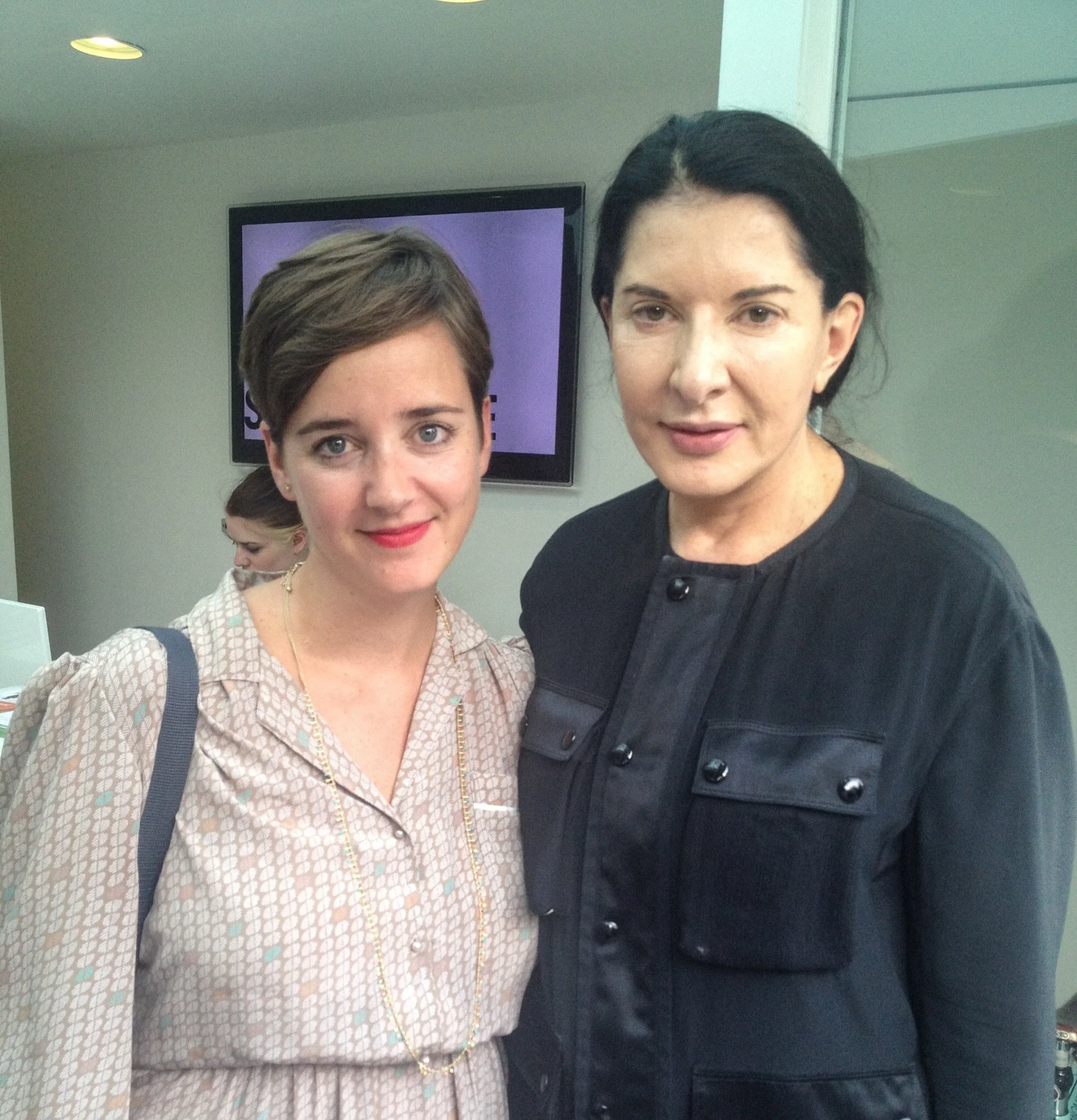 Con Marina Abramović en Londres (Reino Unido).