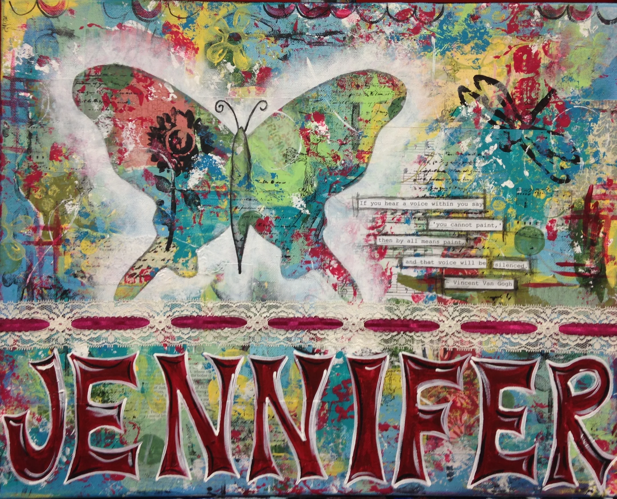 Mixed Media, 16" x 20", by Jennifer Snellings