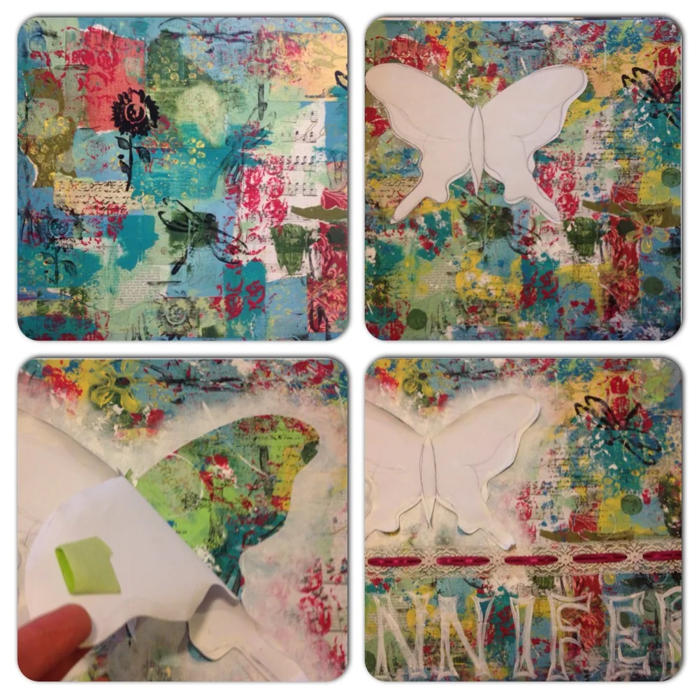 Process pictures, Mixed Media, by Jennifer Snellings