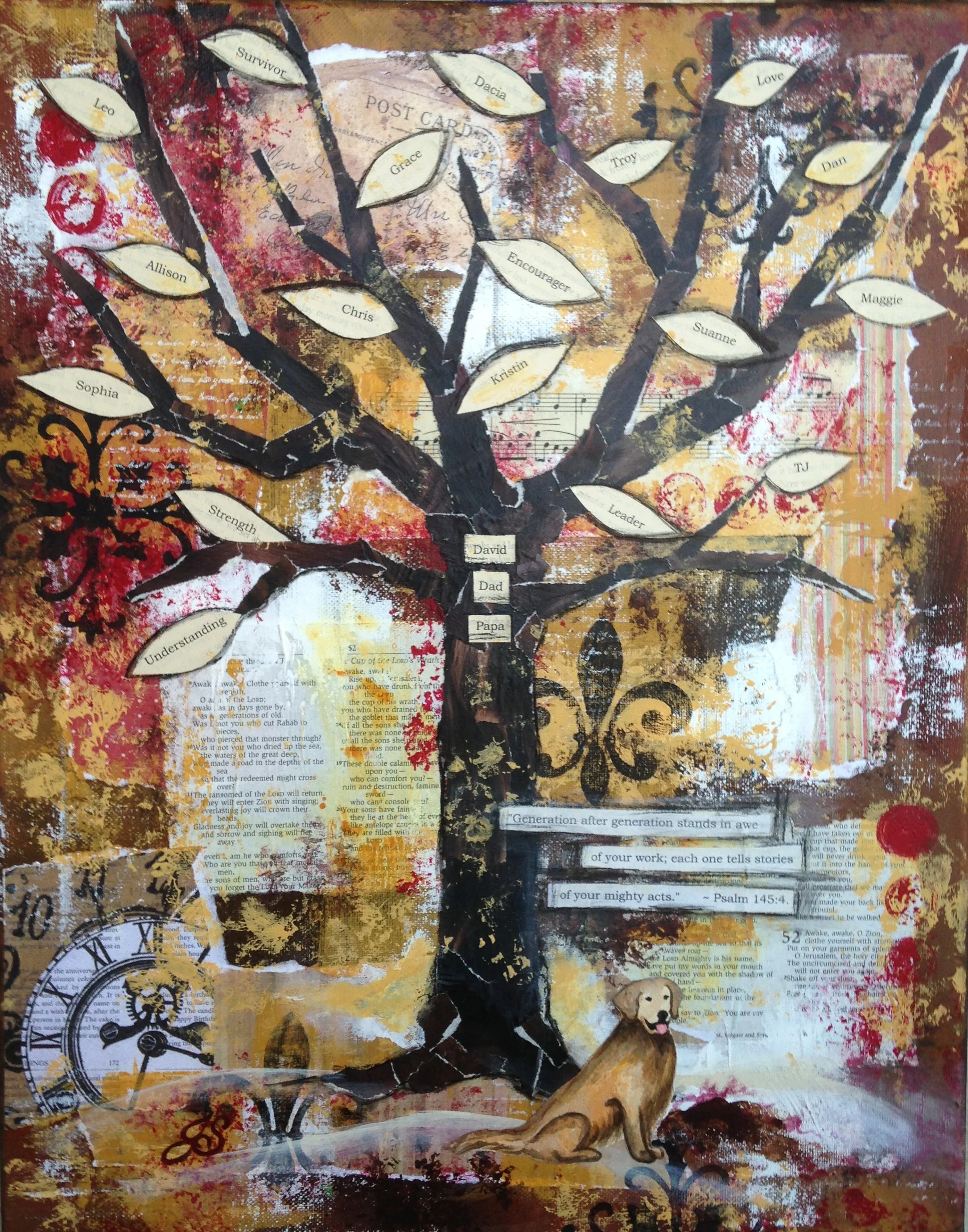 Mixed Media Legacy Tree by Jennifer Snellings