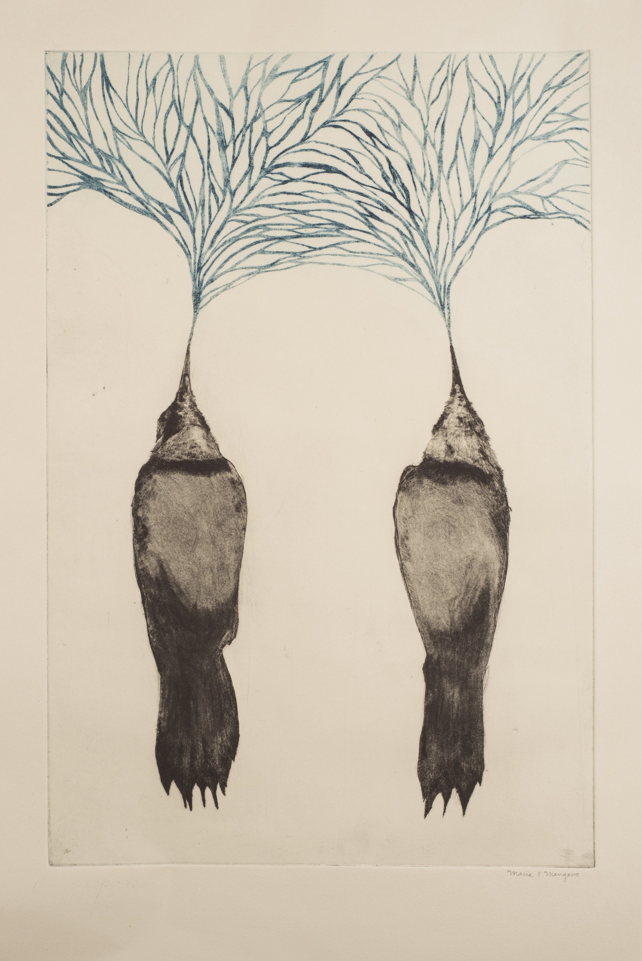  Flickers  drypoint and engraving  2014 