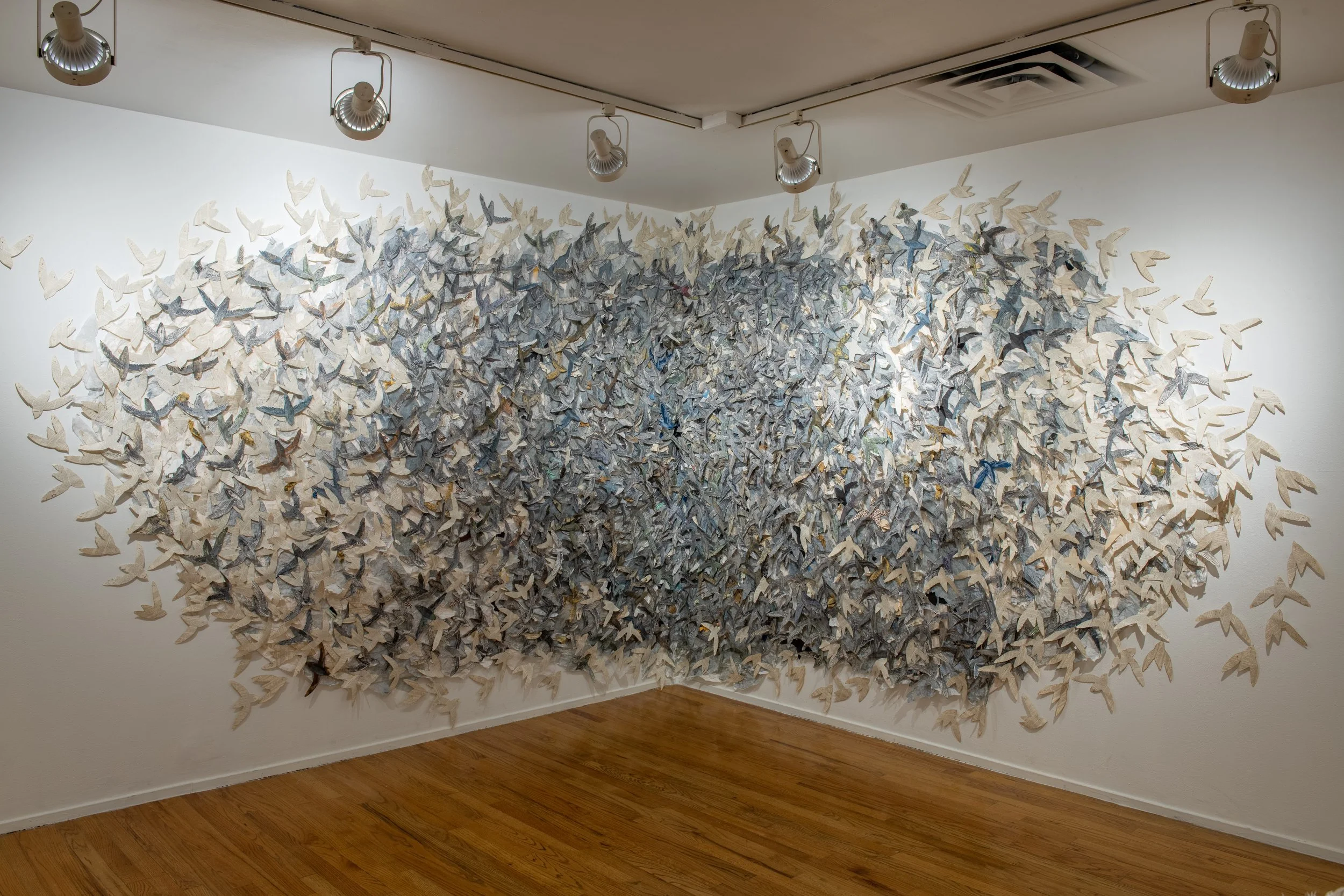  Lesser Bodies  relief print and found materials  2019 