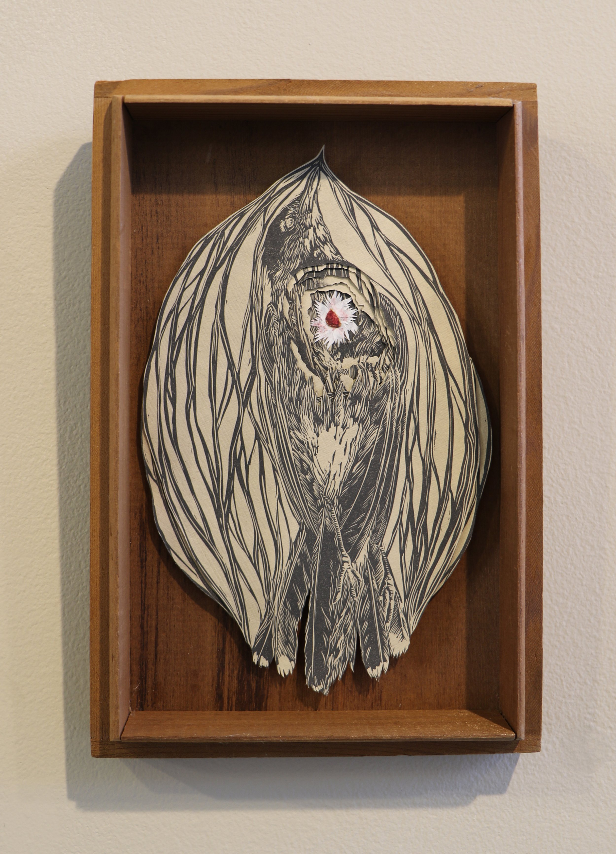  The Heart Goes Last  relief print and mixed media  2018 