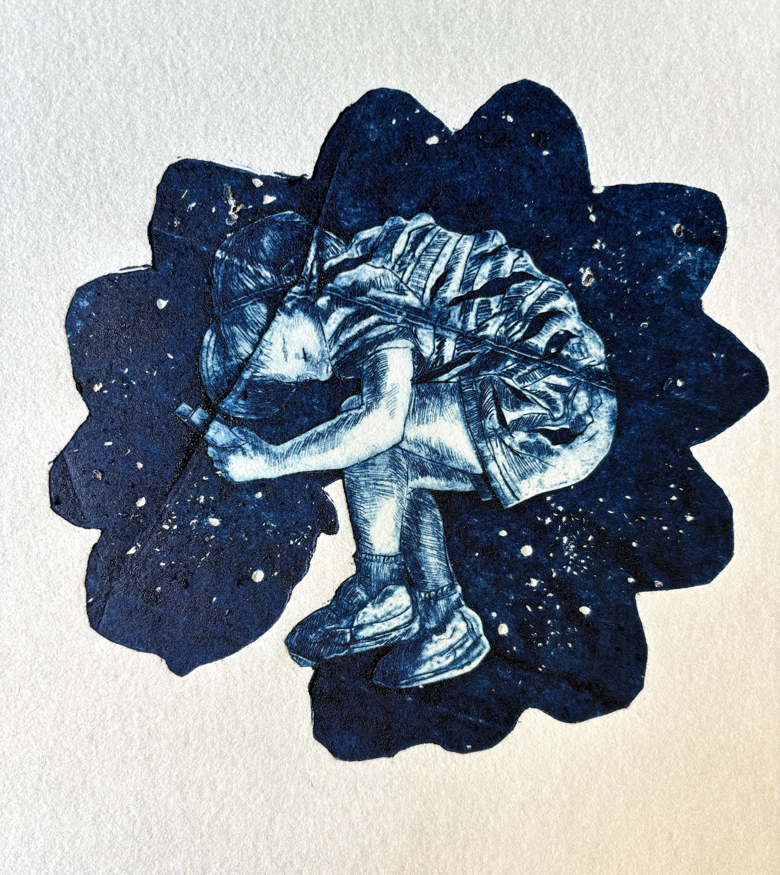  Caterpillar Dreams  Collagraph  2025 