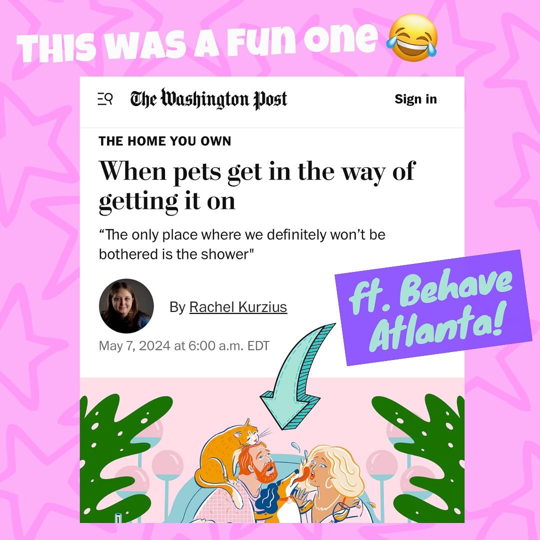 Is your pet going to be scarred by watching you and your partner...together? WE HAVE THE ANSWERS!⁠
⁠😯
We had a blast contributing to this article for Rachel at the Washington Post! This is a more common problem than most people think, and there are 