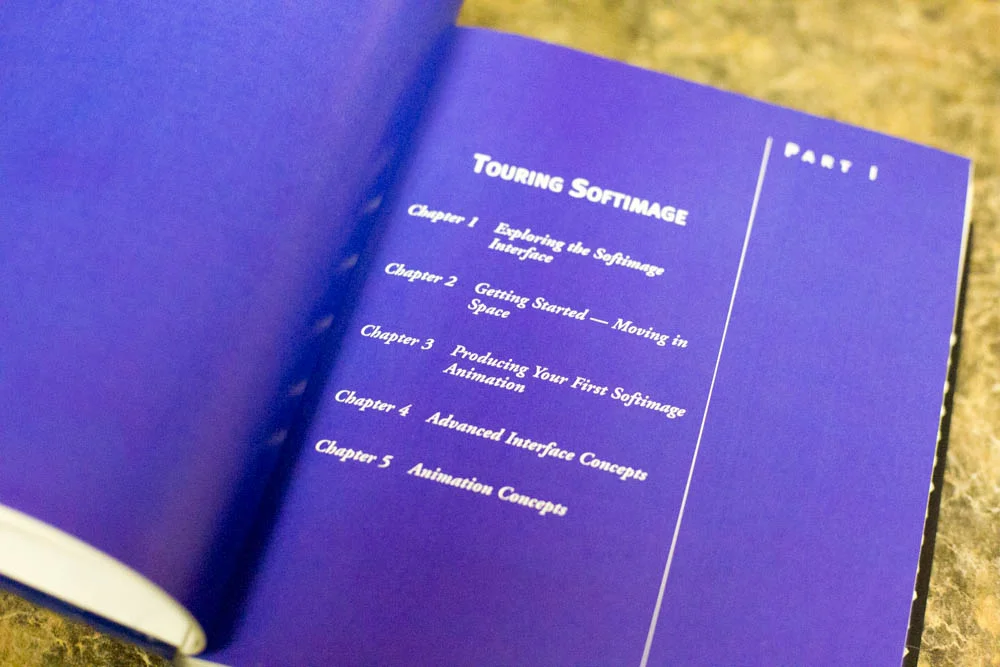 Chapter open pages from Inside Softimage 3D